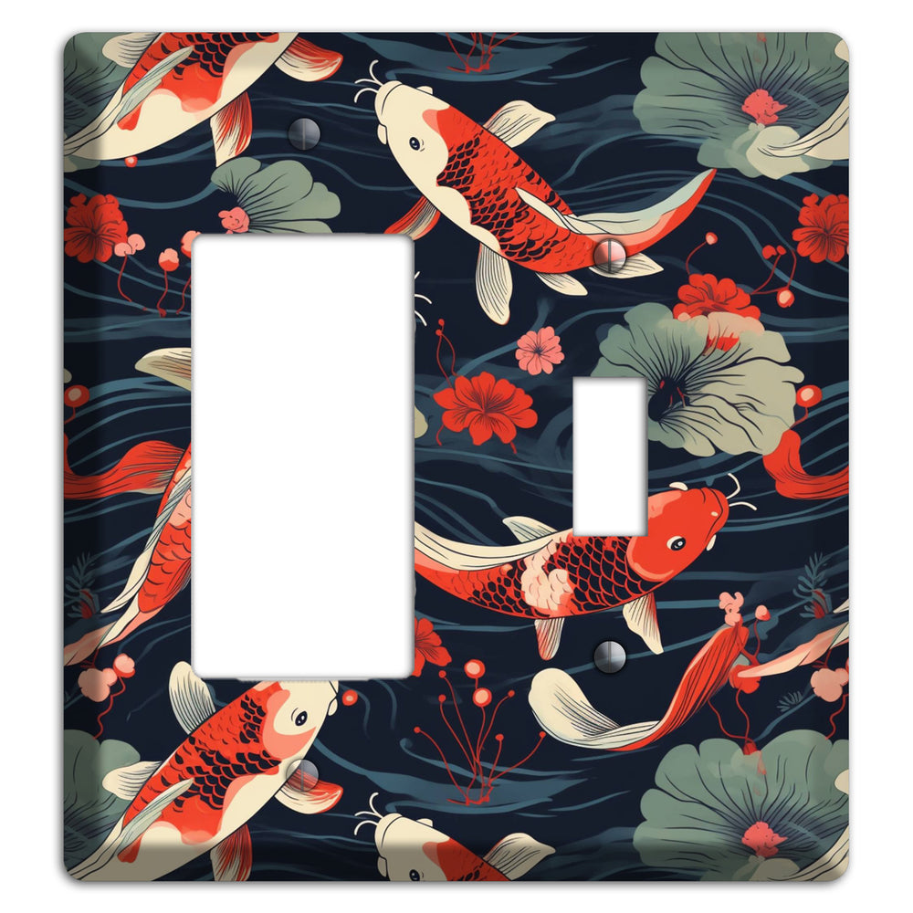 Koi Drift Dance Rocker / Toggle Wallplate
