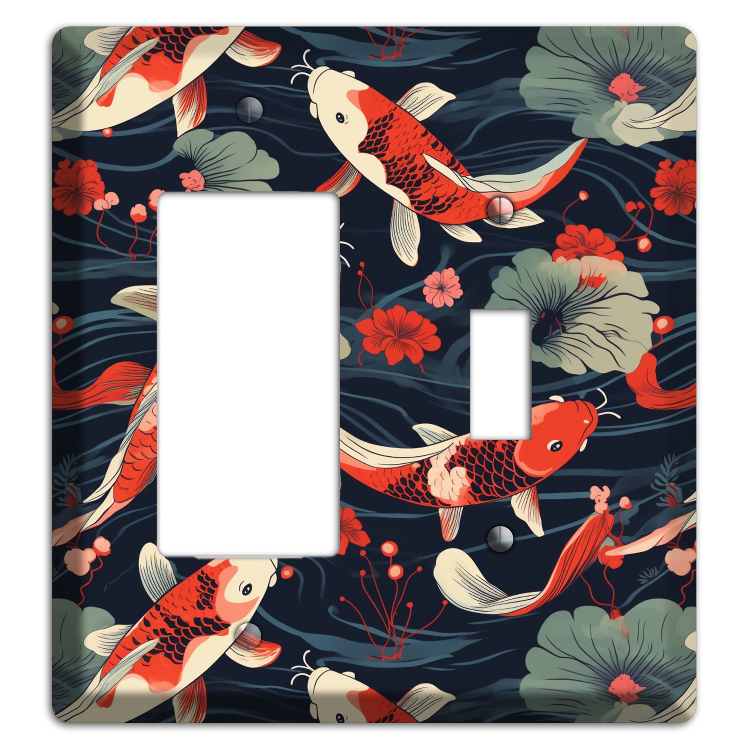 Koi Drift Dance Rocker / Toggle Wallplate
