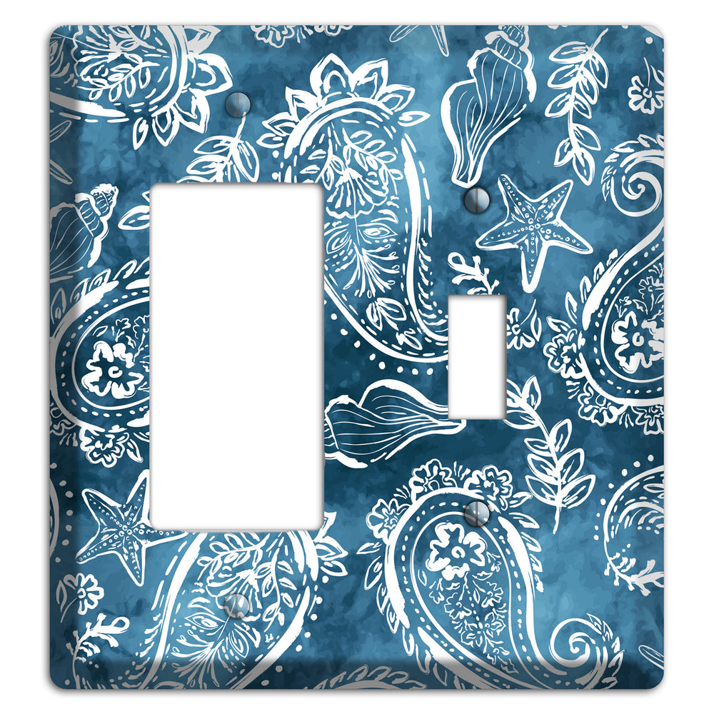 Indigo Tide Paisley Rocker / Toggle Wallplate