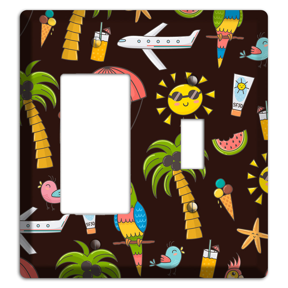 Sunset Tropics Rocker / Toggle Wallplate