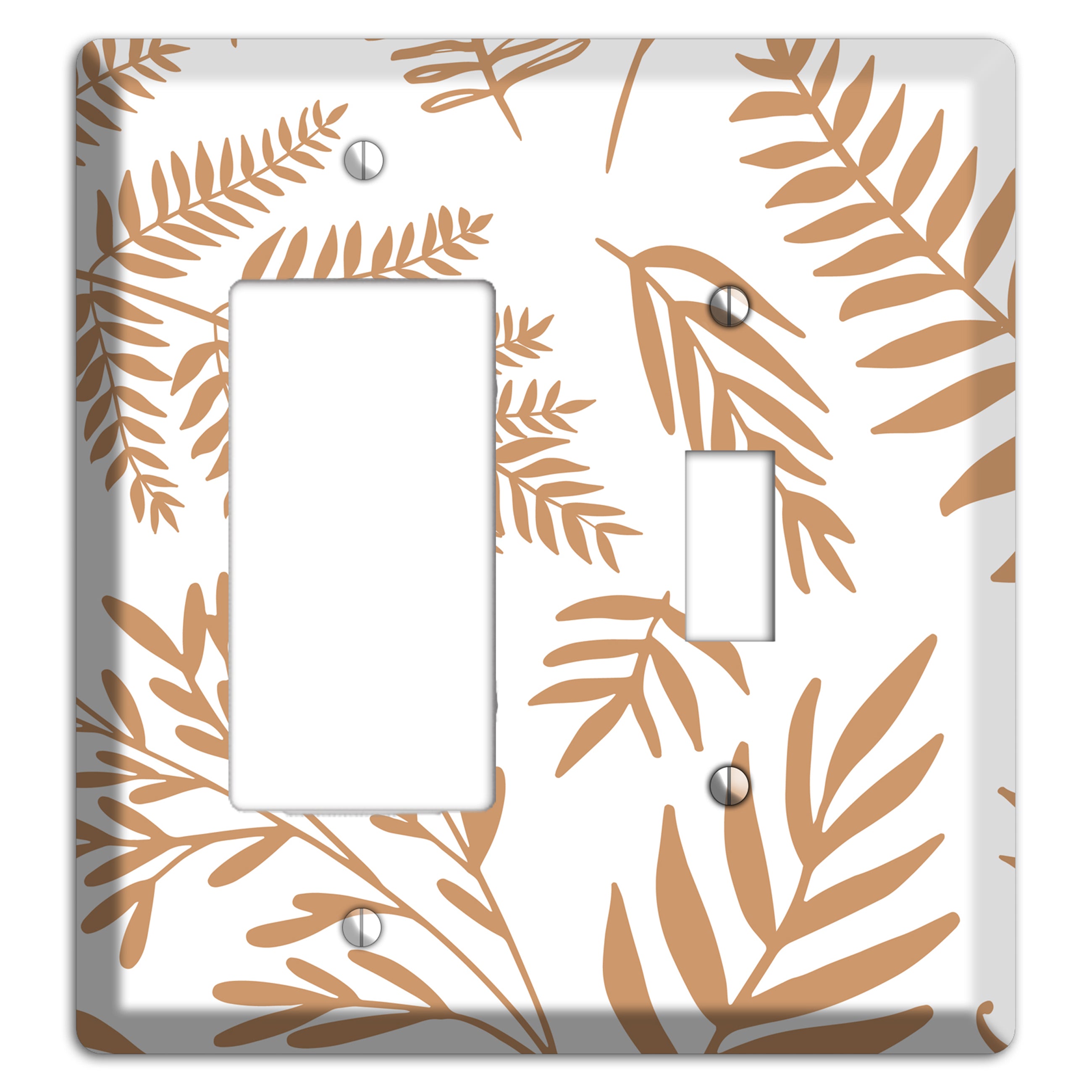 Scattered Fronds Rocker / Toggle Wallplate