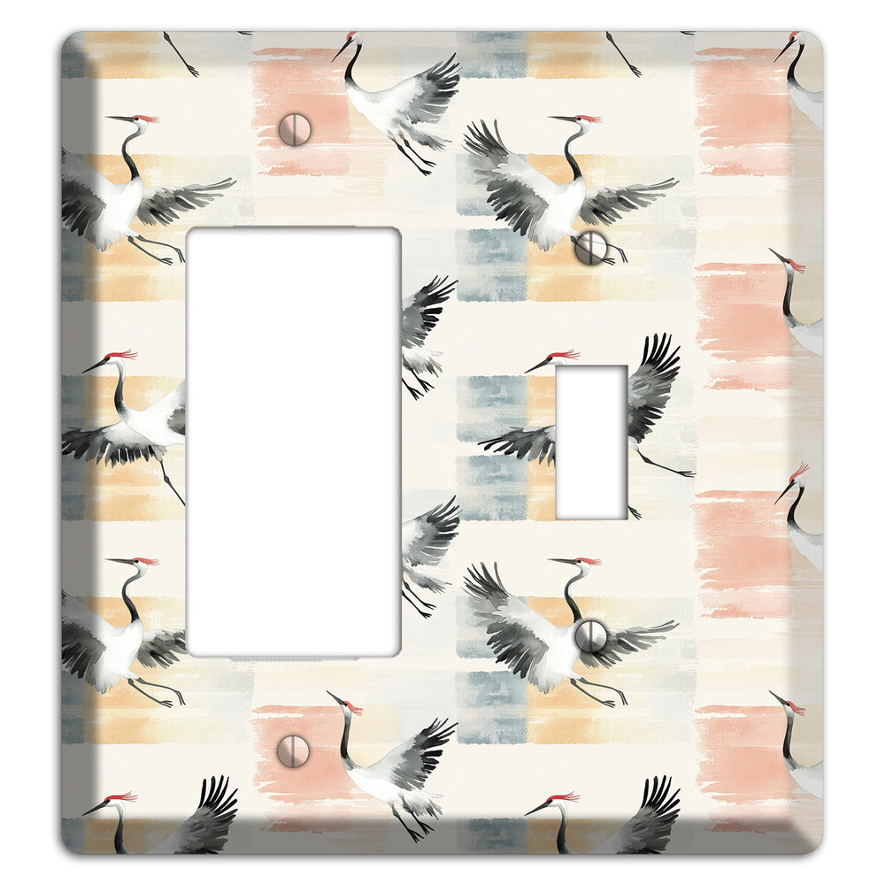 Blush Patchwork Flight Rocker / Toggle Wallplate