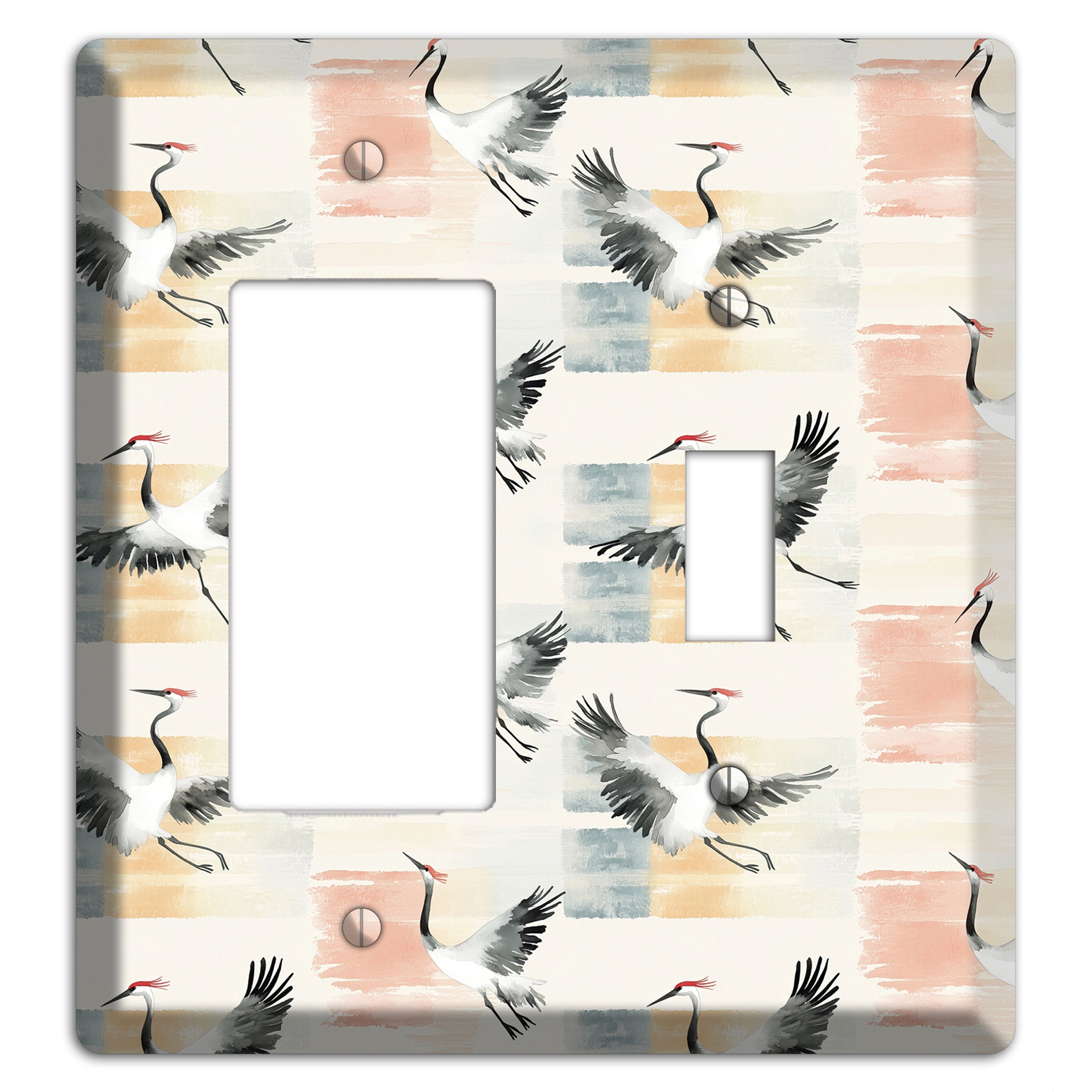 Blush Patchwork Flight Rocker / Toggle Wallplate