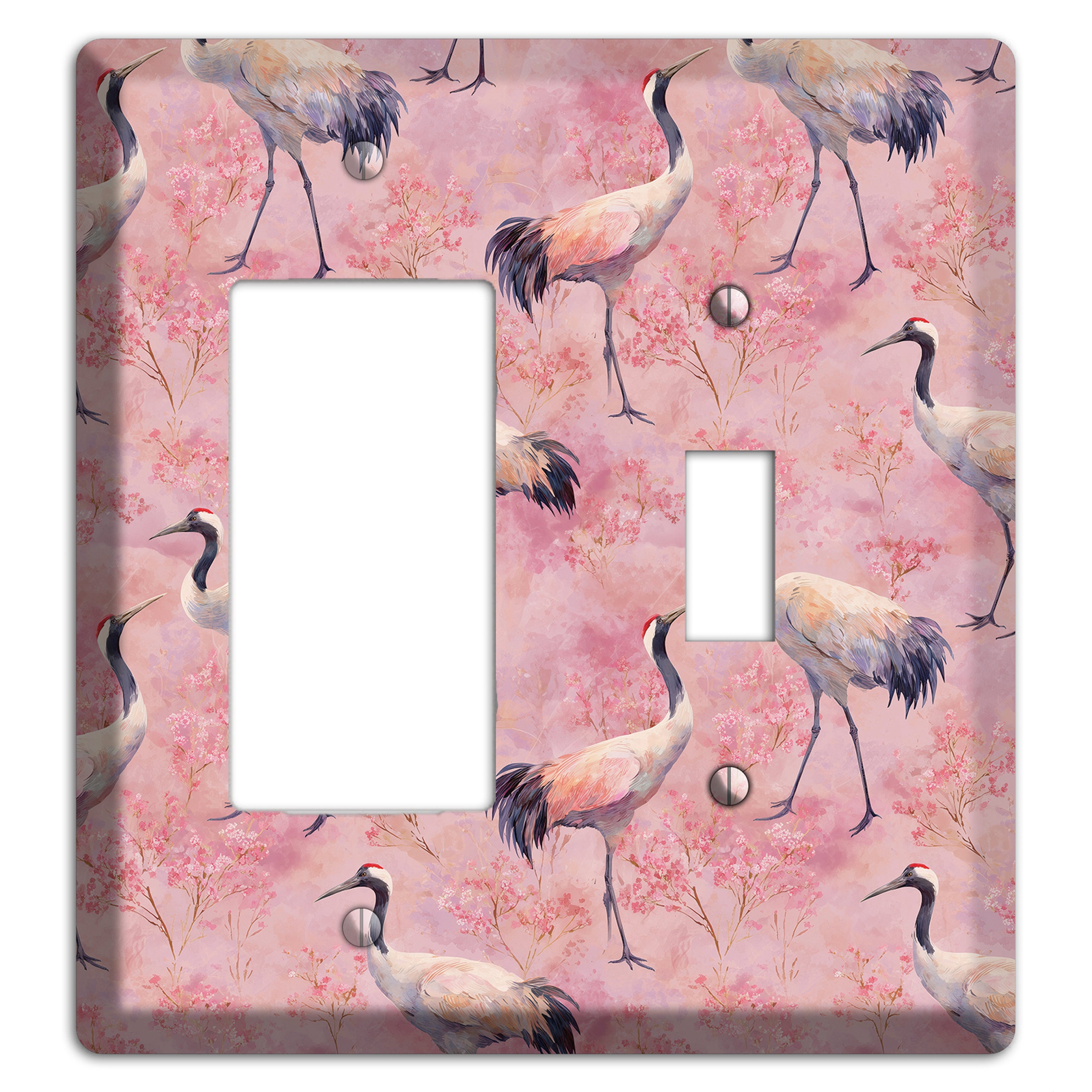 Blush Crane Reverie Rocker / Toggle Wallplate