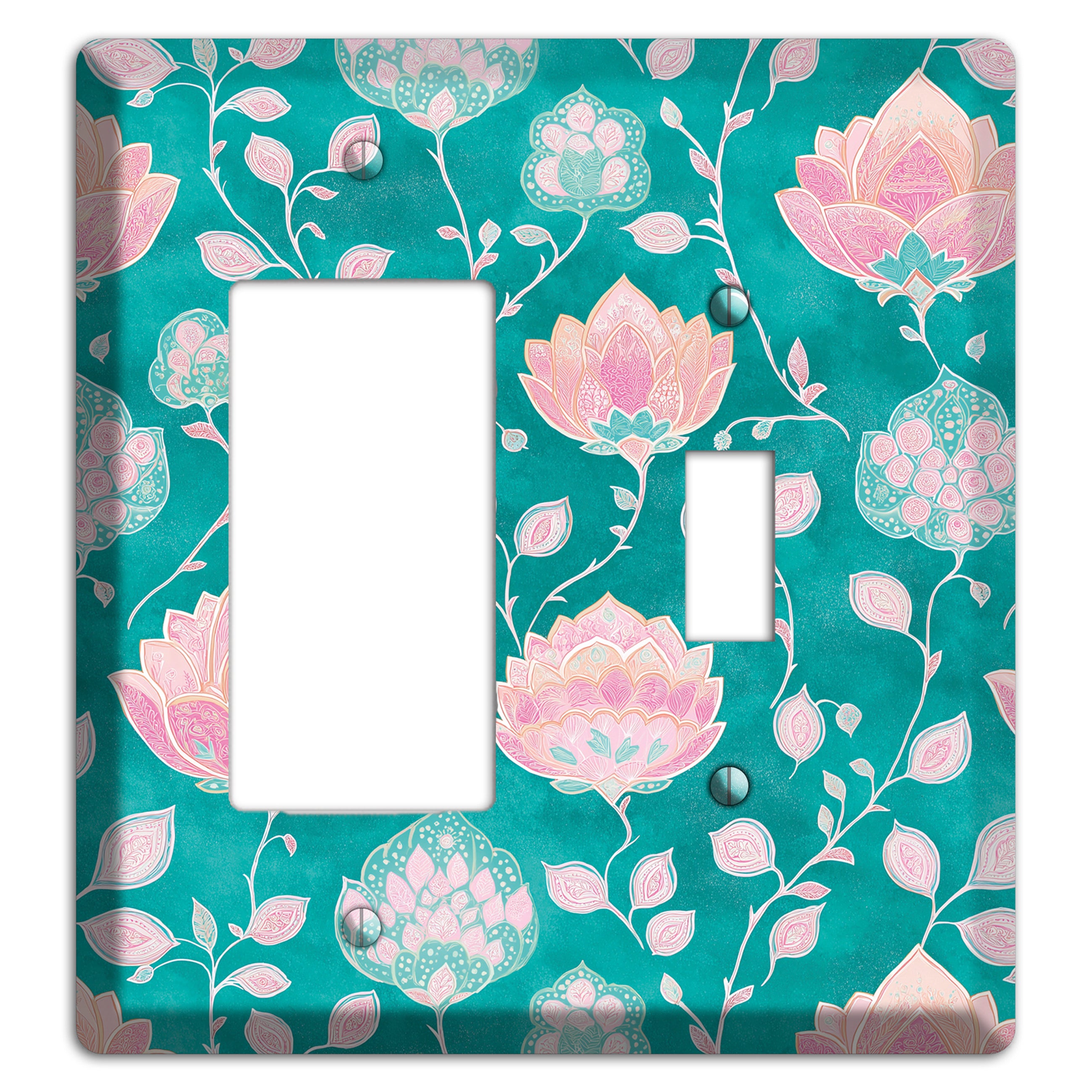 Lotus Garden Bloom Rocker / Toggle Wallplate