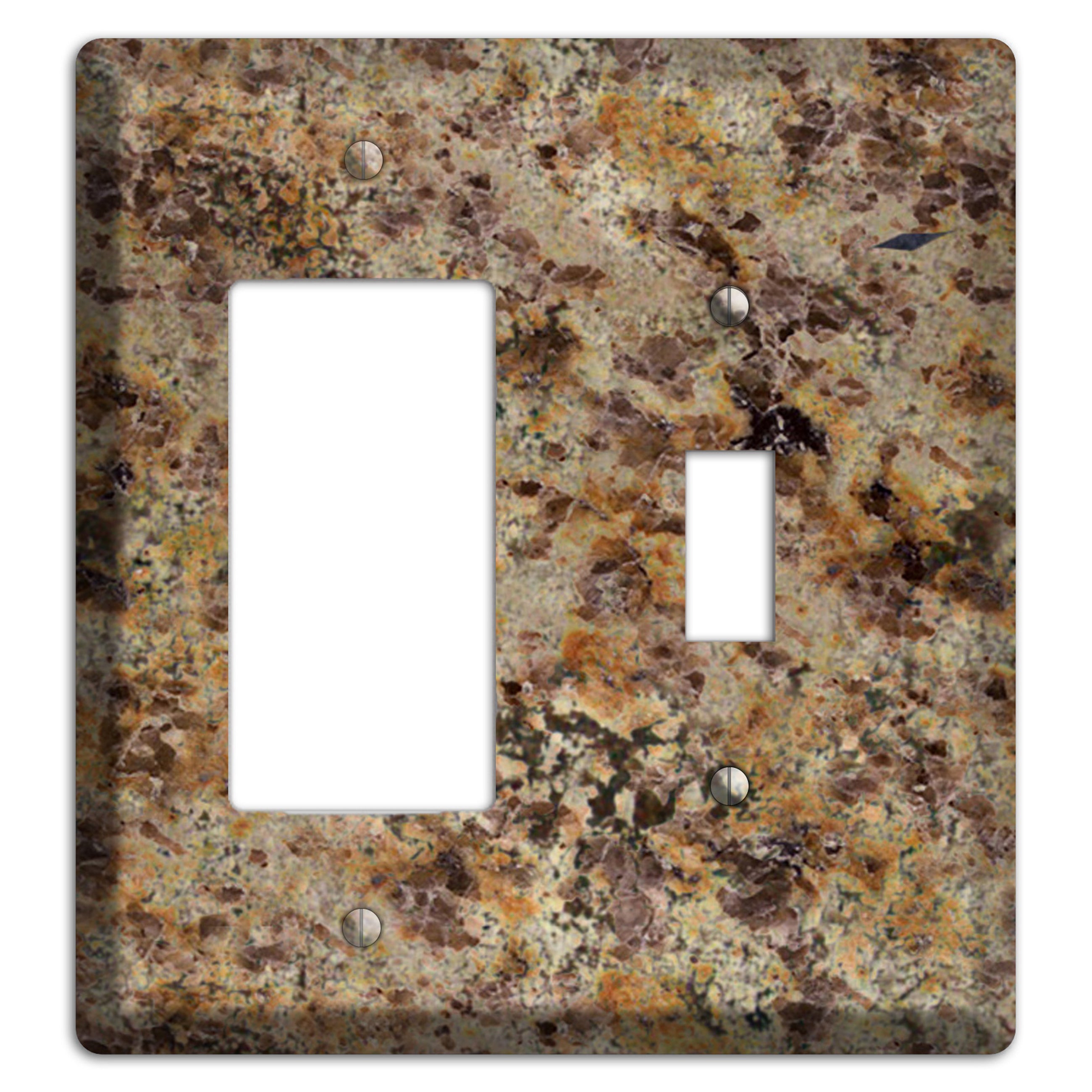 Golden Crystal Granite Rocker / Toggle Wallplate