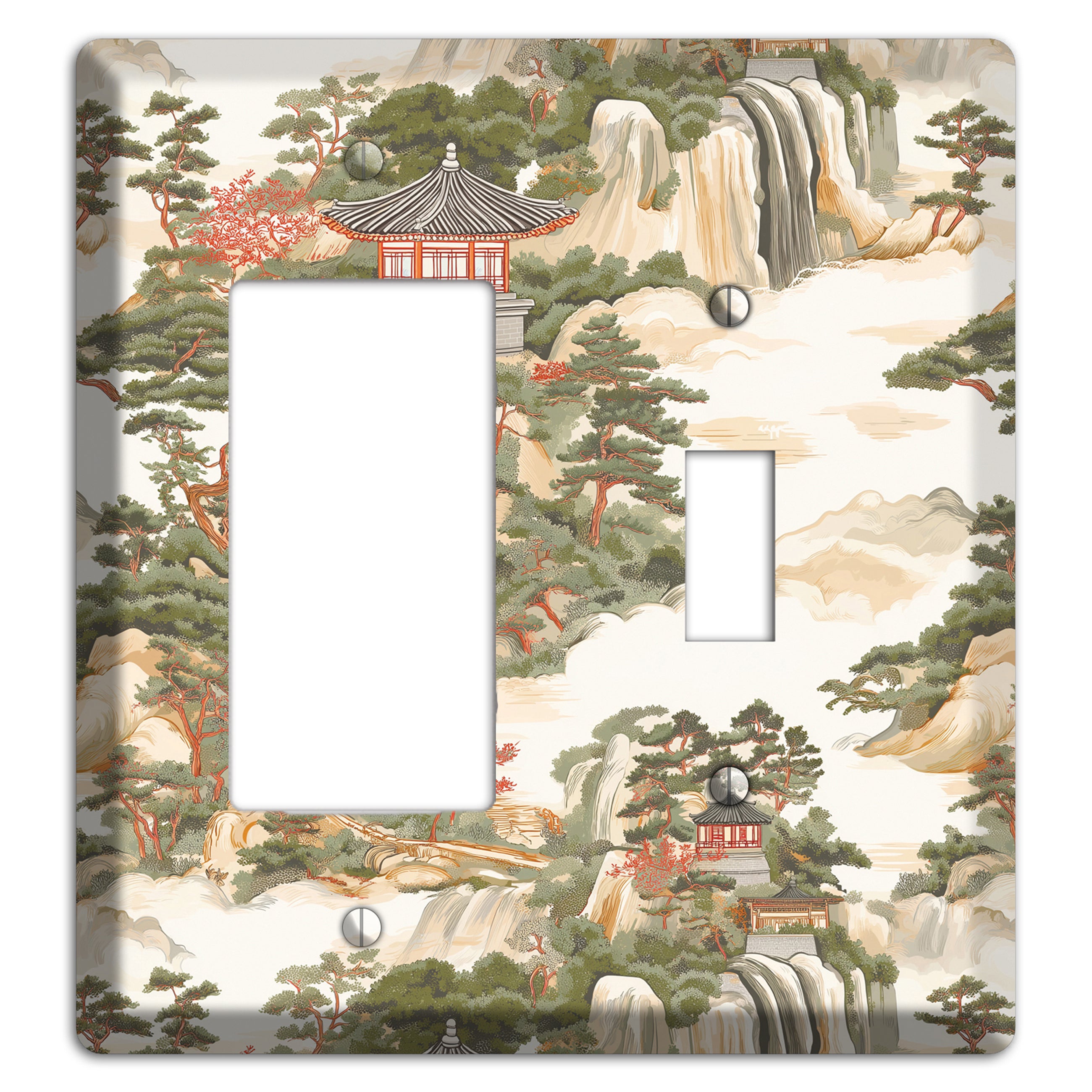 Mountain Pavilion Mist Rocker / Toggle Wallplate