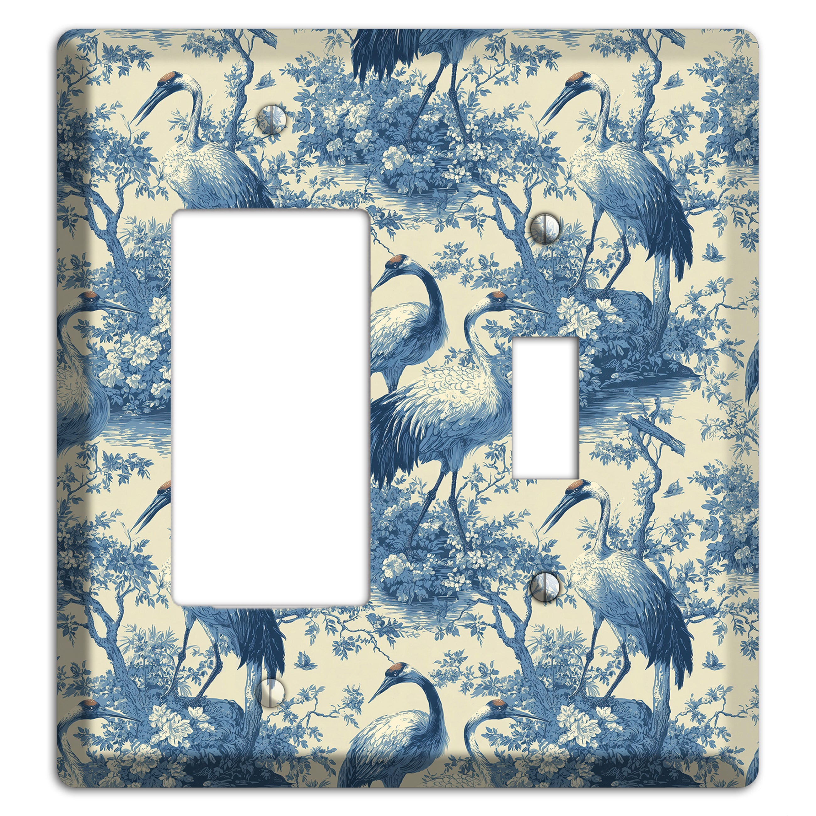 Cobalt Toile Vigil Rocker / Toggle Wallplate