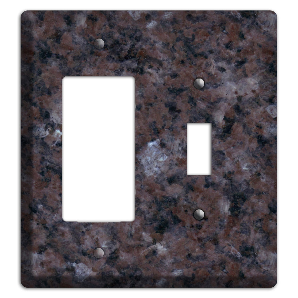 Tan Brown Granite Rocker / Toggle Wallplate