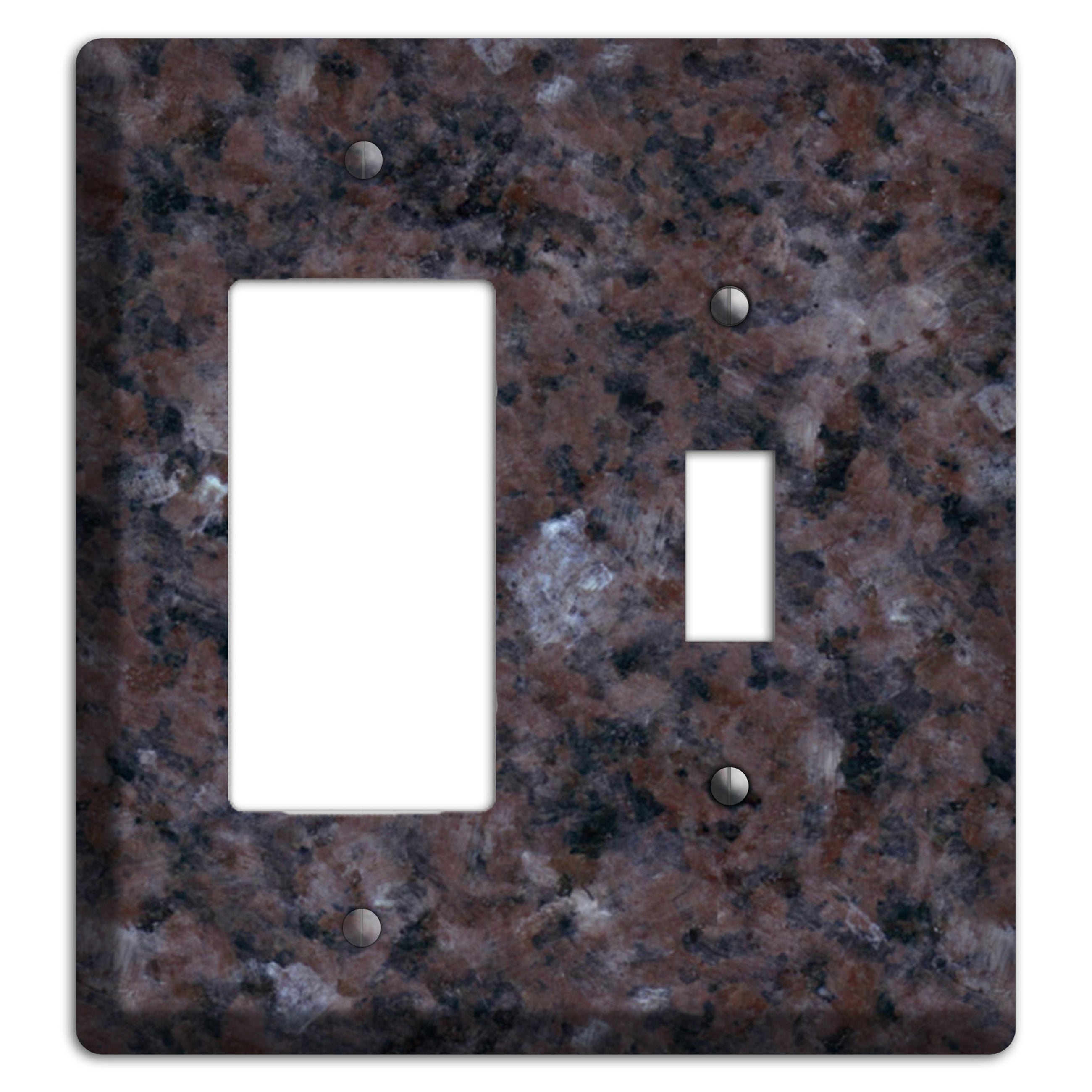 Tan Brown Granite Rocker / Toggle Wallplate