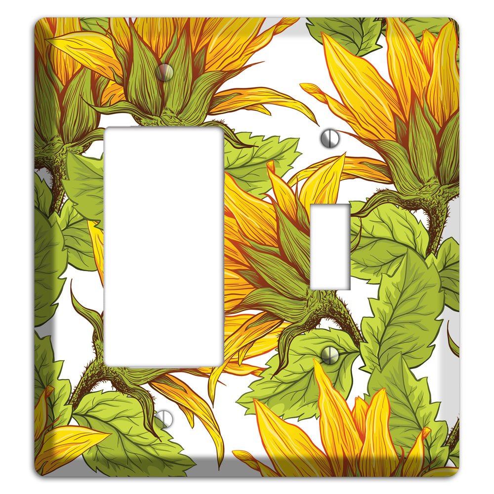 Golden Bloom Scatter Rocker / Toggle Wallplate