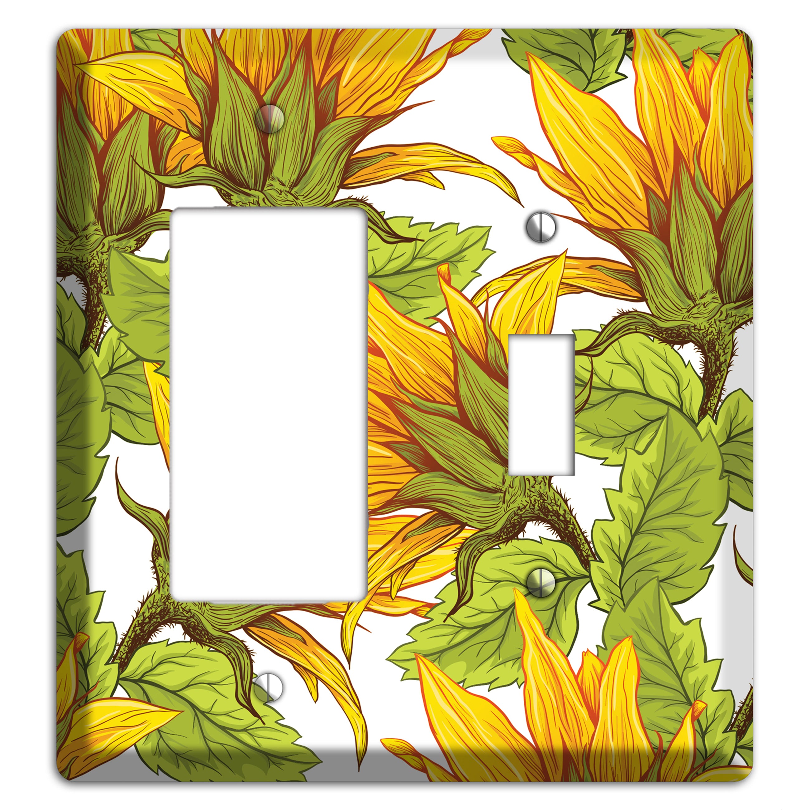 Golden Bloom Scatter Rocker / Toggle Wallplate
