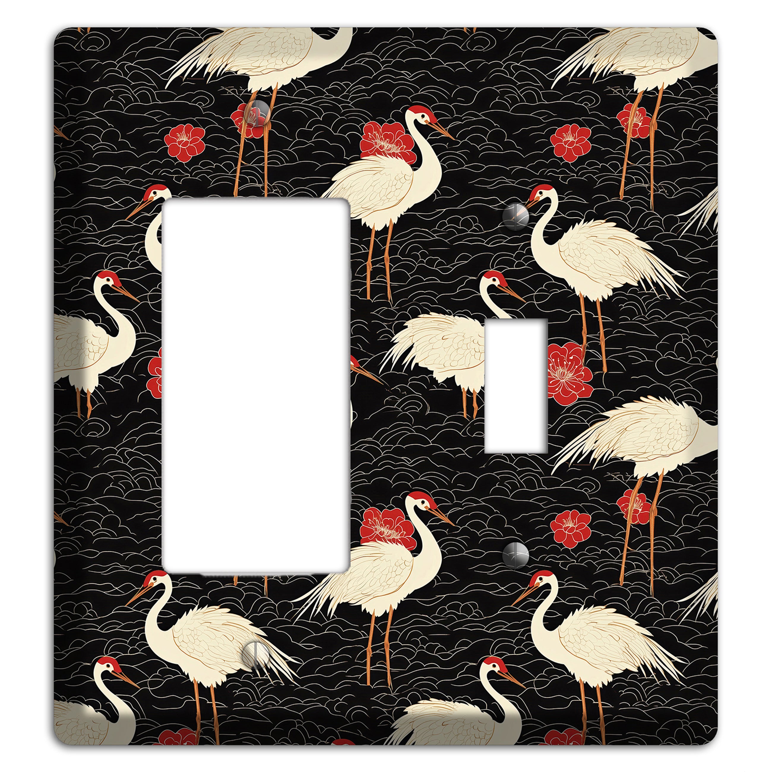Ebony Crane Vigil Rocker / Toggle Wallplate