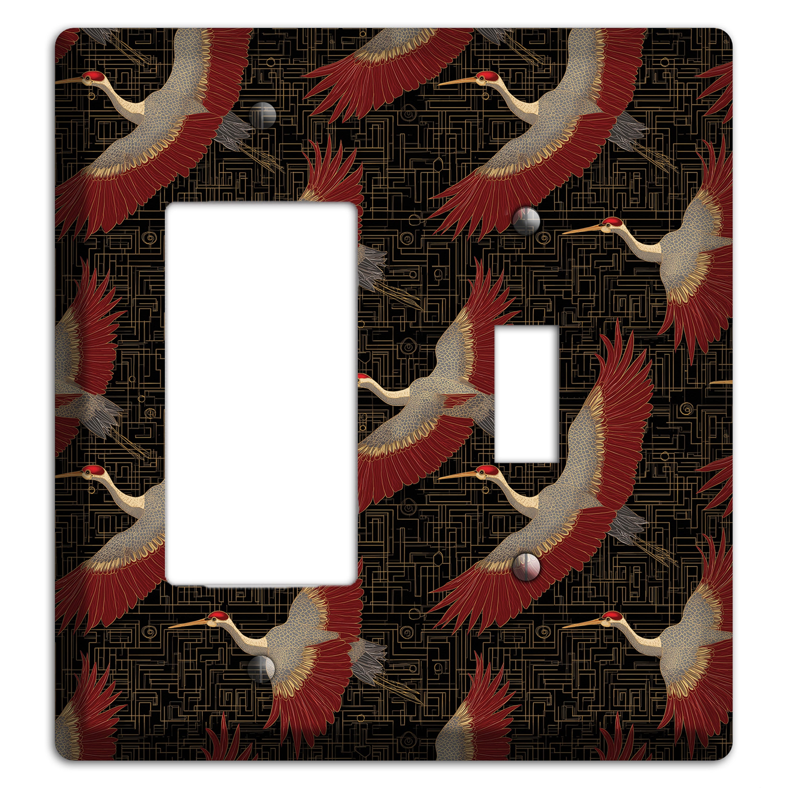 Scarlet Circuit Flight Rocker / Toggle Wallplate