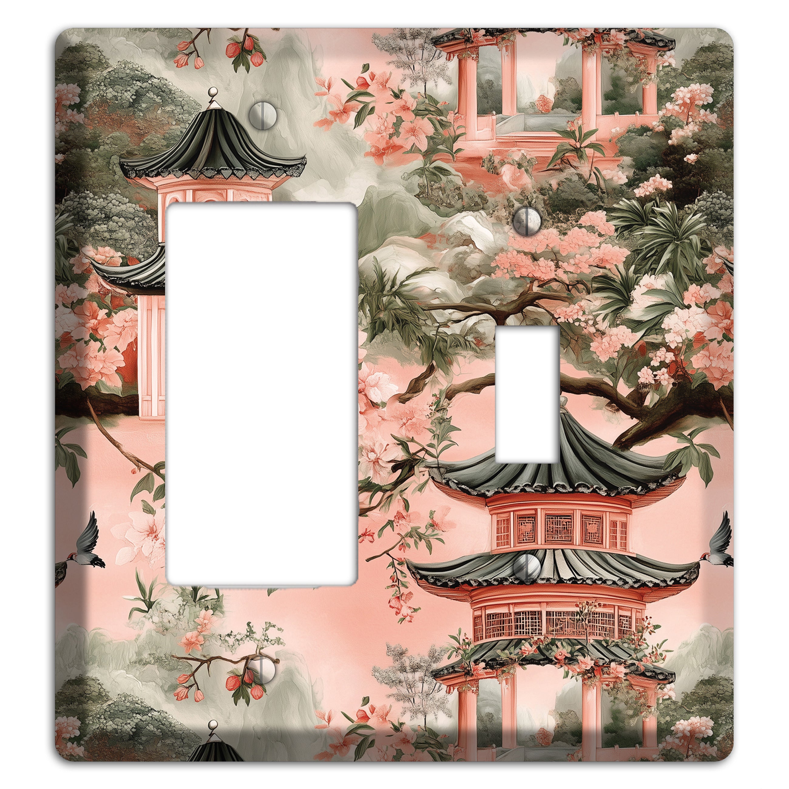 Pagoda & Plum Rocker / Toggle Wallplate