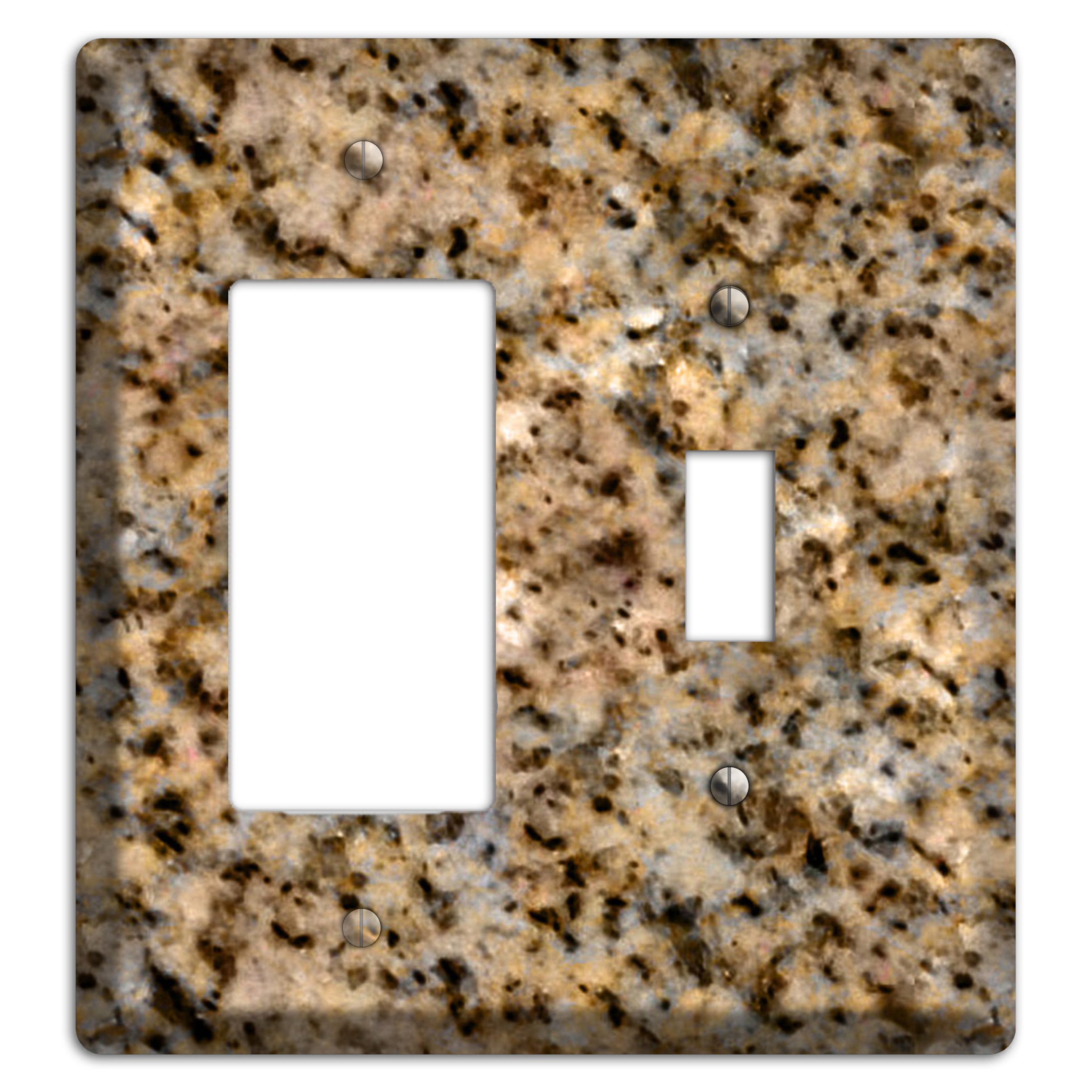 Giallo Ornamental Granite Rocker / Toggle Wallplate