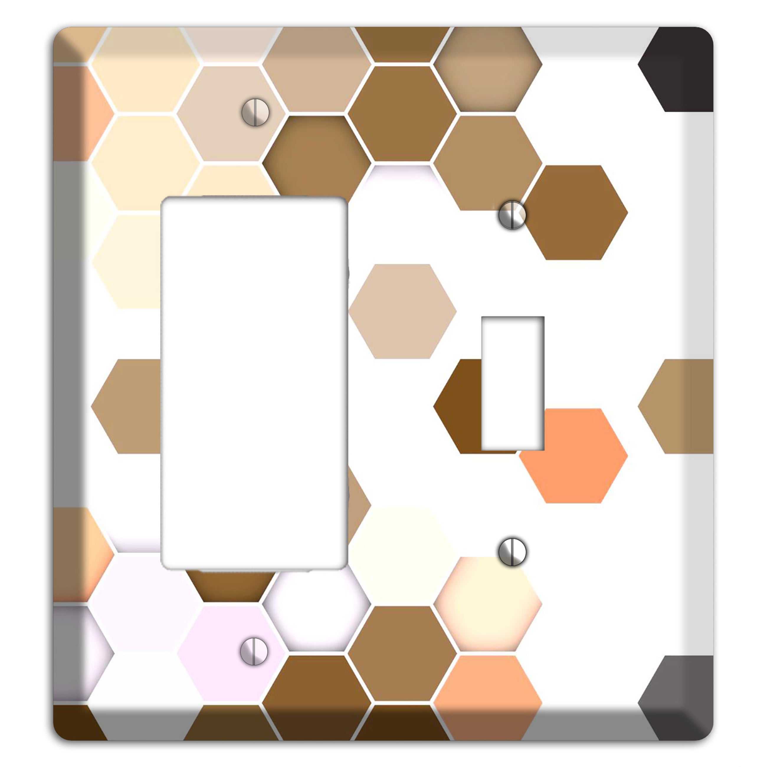 Hex Grid – Sunset Terracotta Rocker / Toggle Wallplate