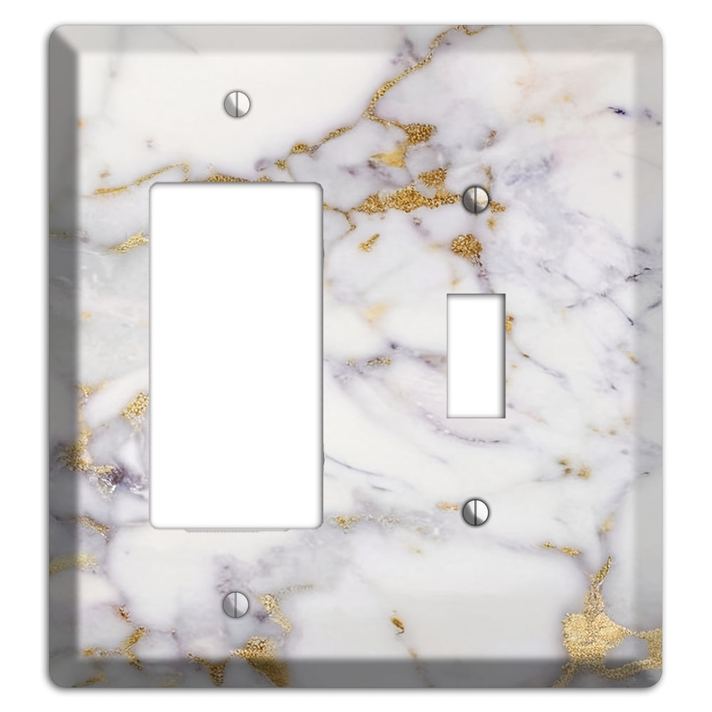 Metallic Bronze Marble Rocker / Toggle Wallplate