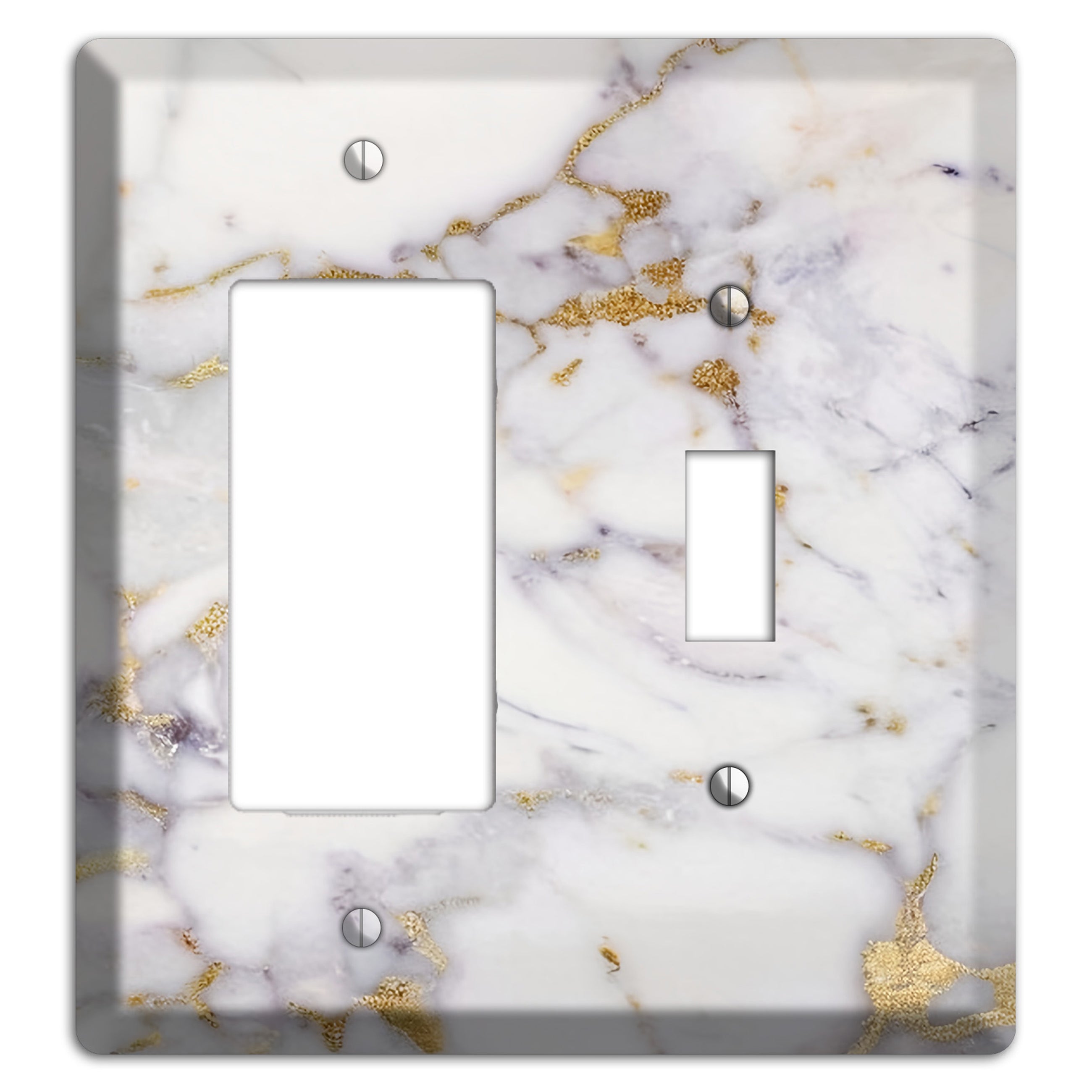 Metallic Bronze Marble Rocker / Toggle Wallplate