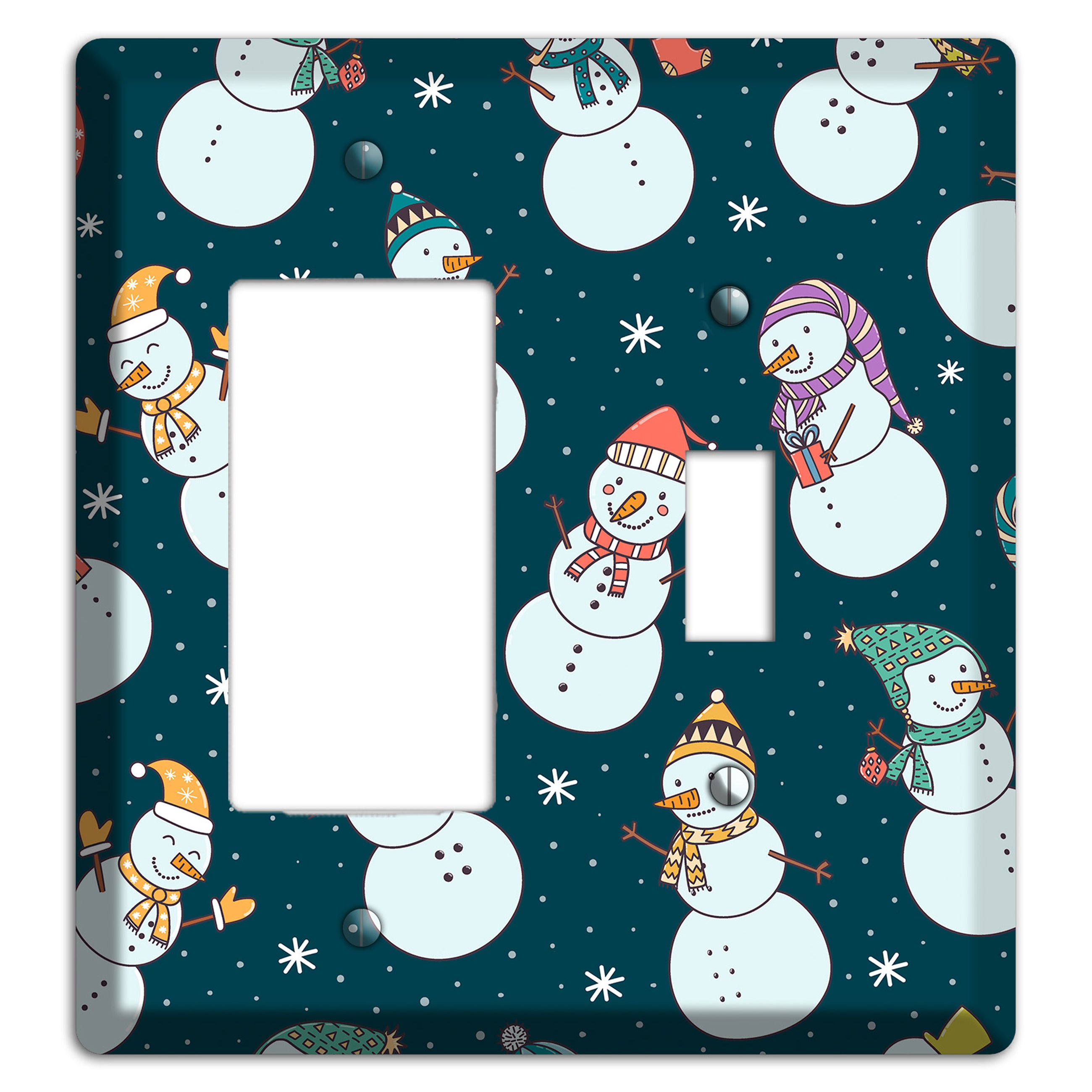 Snowman Celebration Rocker / Toggle Wallplate