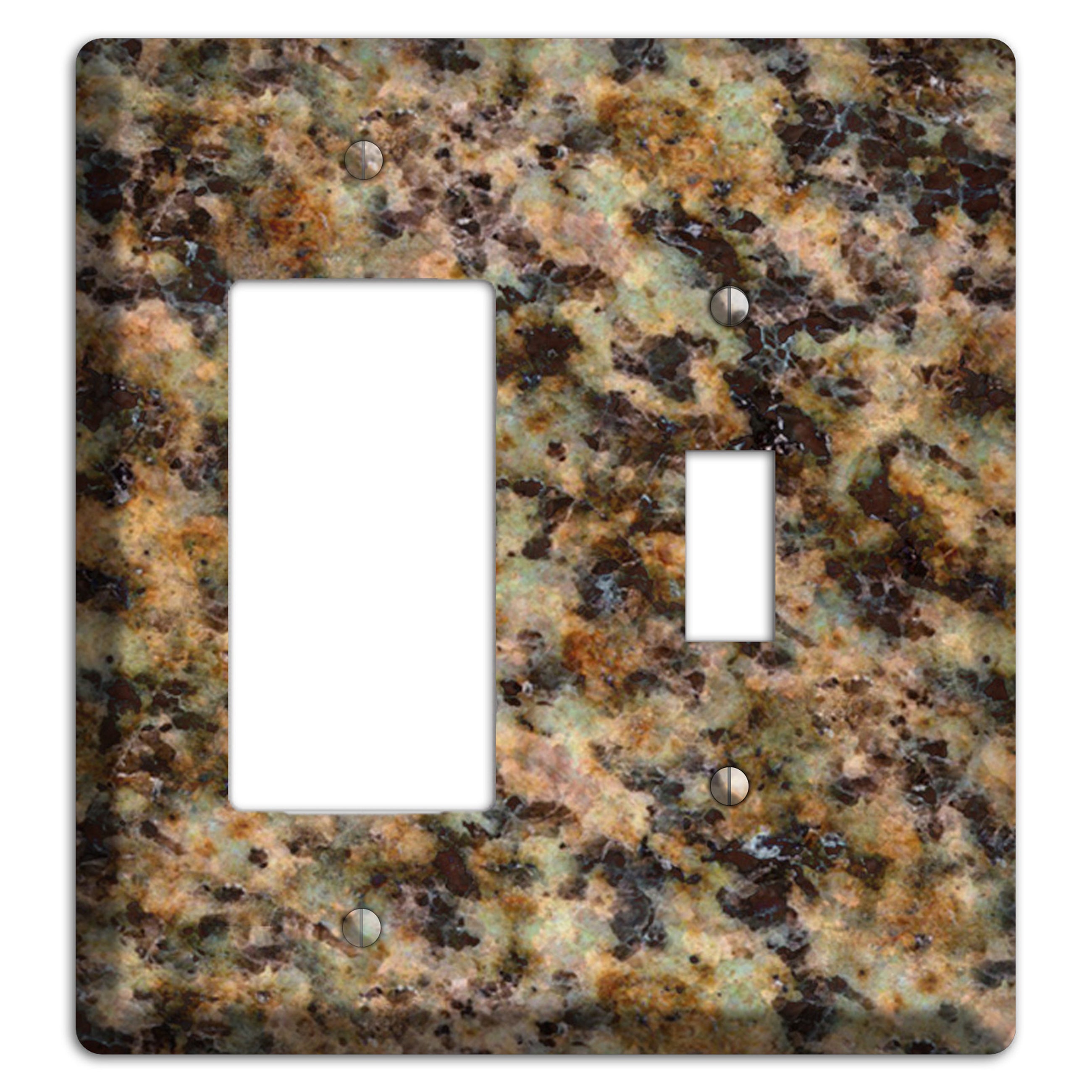 Verde Butterfly Granite Rocker / Toggle Wallplate