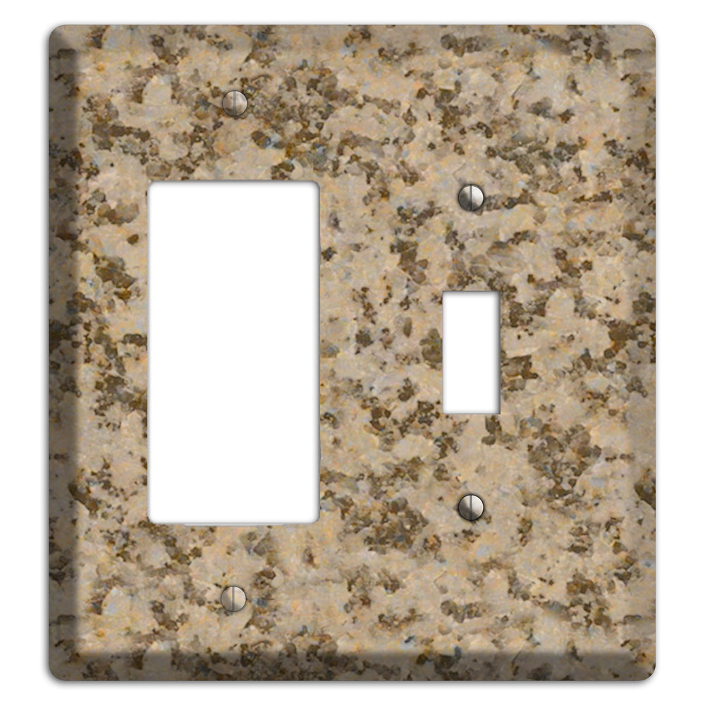 Giallo Santa Cecilia Granite Rocker / Toggle Wallplate