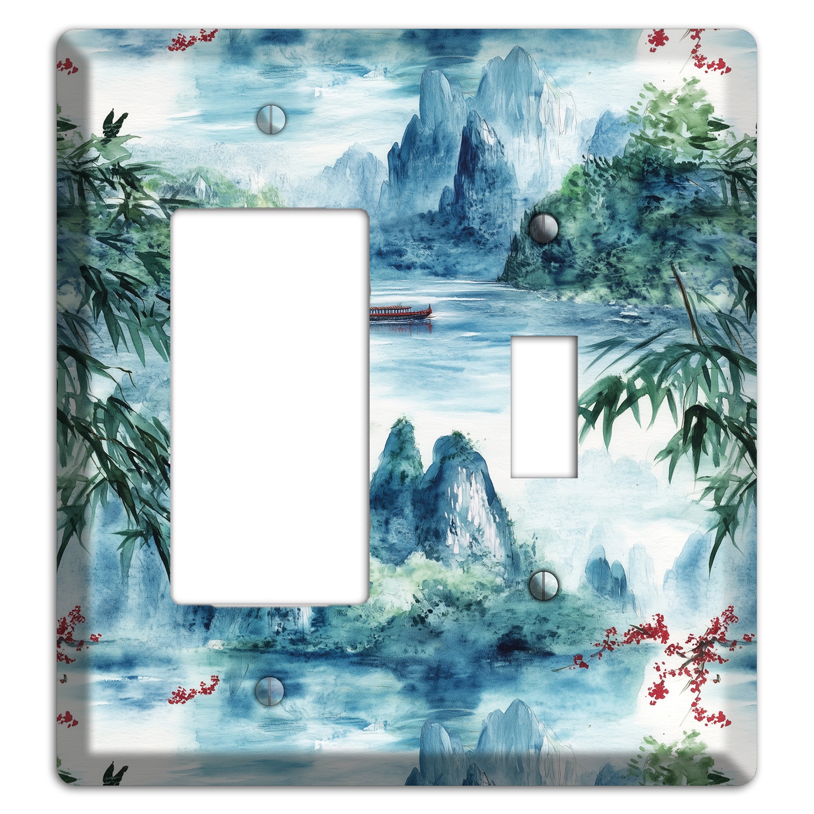 River Mist Ascending Rocker / Toggle Wallplate