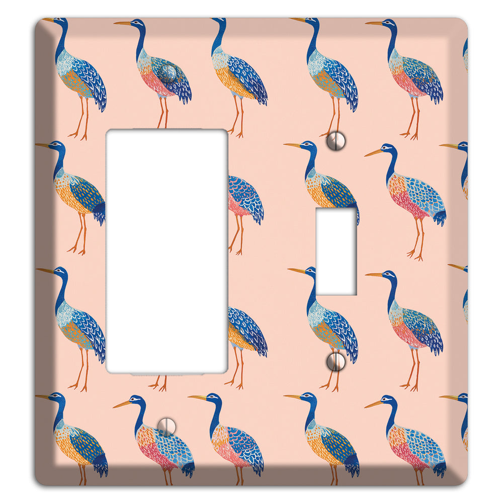 Blush Heron Parade Rocker / Toggle Wallplate