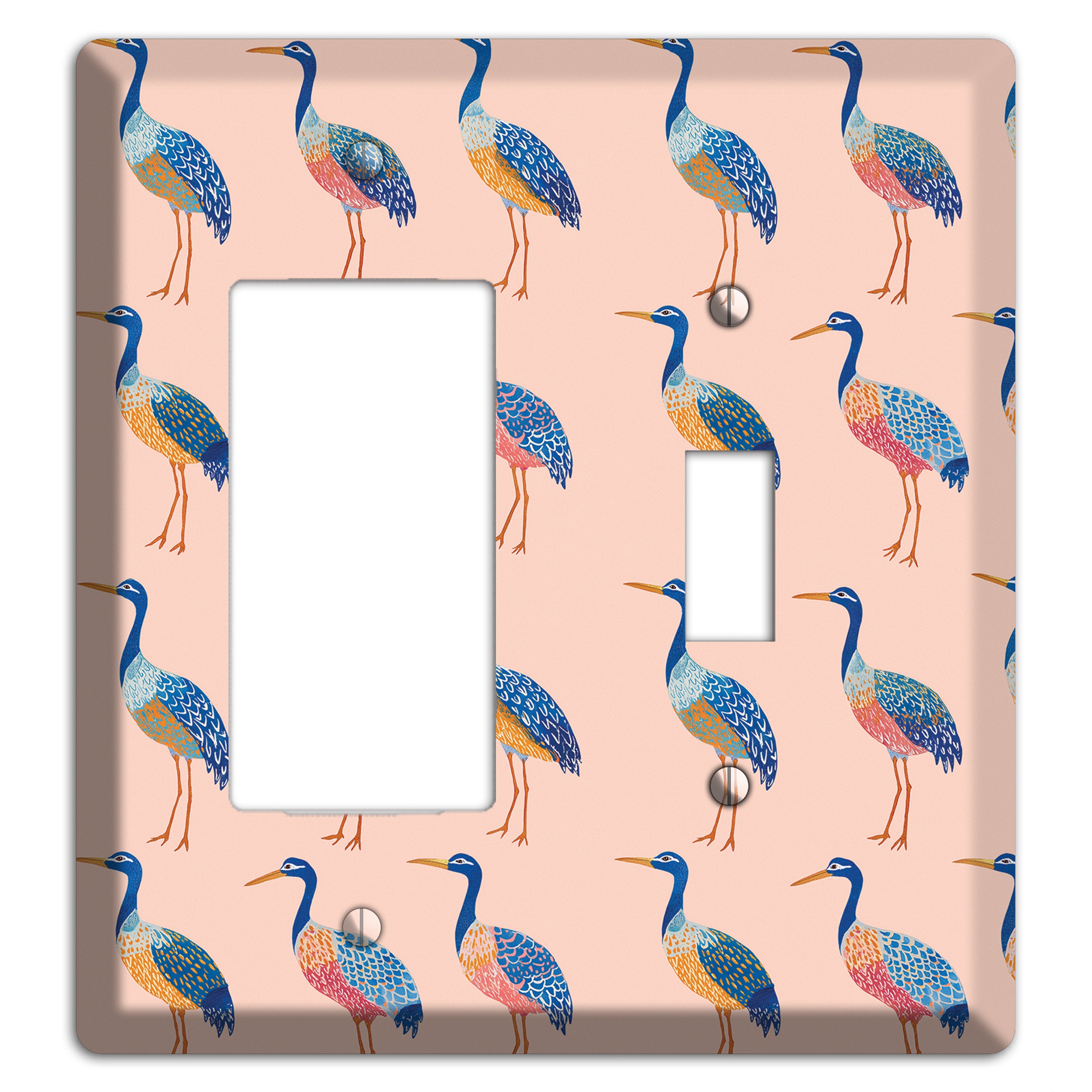 Blush Heron Parade Rocker / Toggle Wallplate