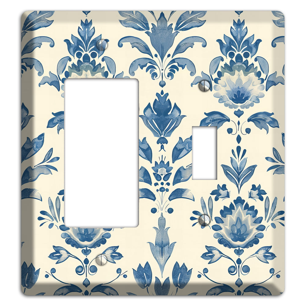 Bloom & Indigo Rocker / Toggle Wallplate