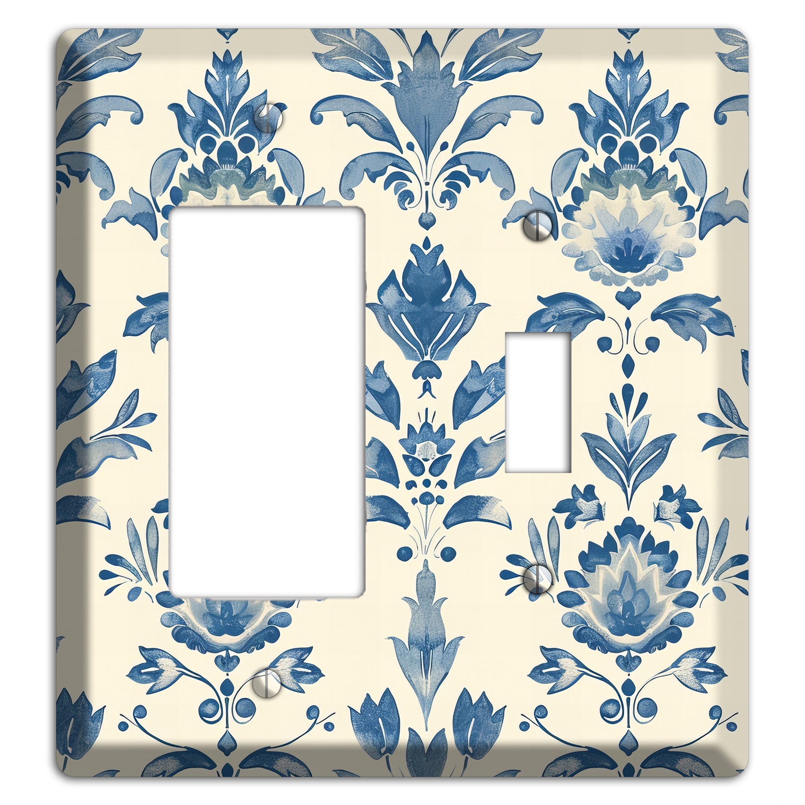 Bloom & Indigo Rocker / Toggle Wallplate