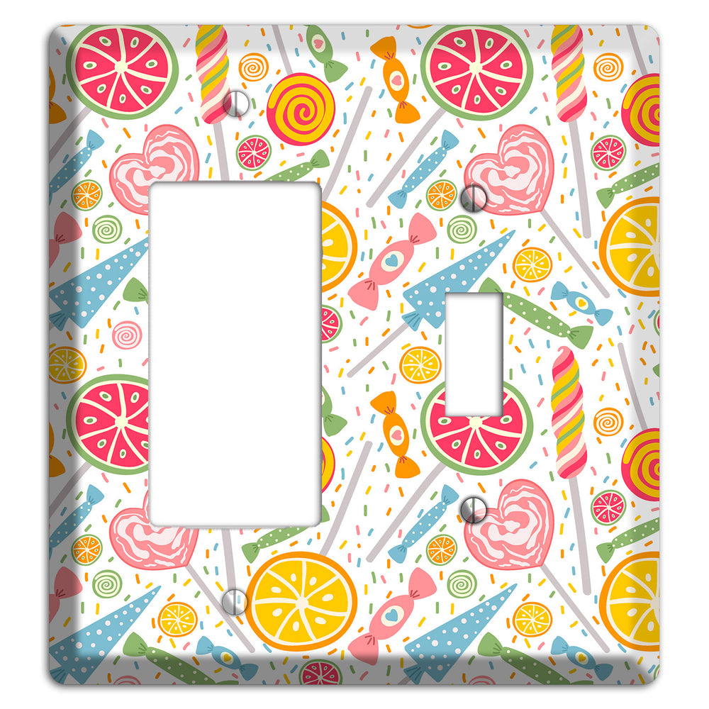 Candy Carnival (White) Rocker / Toggle Wallplate