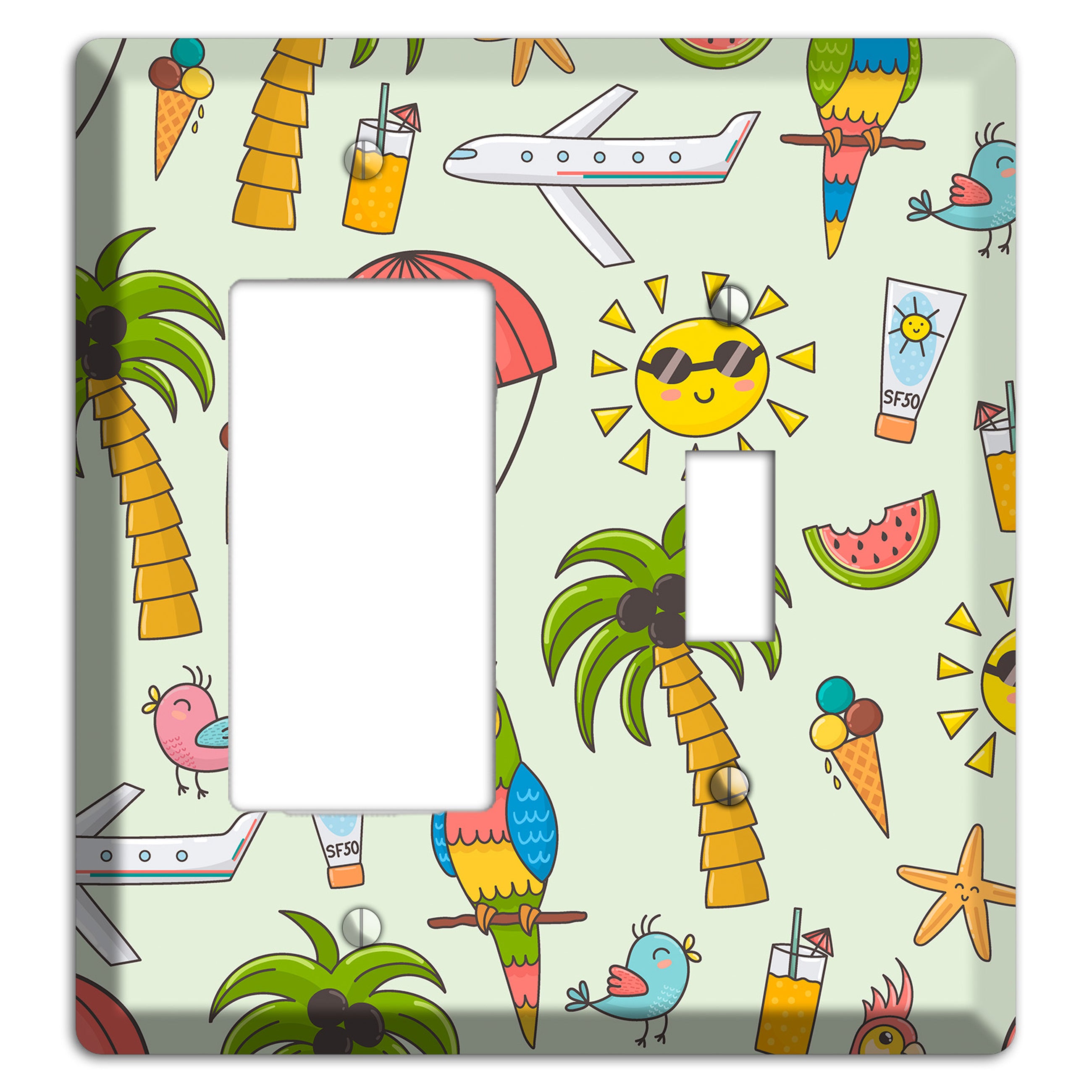 Tropical Vacation Rocker / Toggle Wallplate