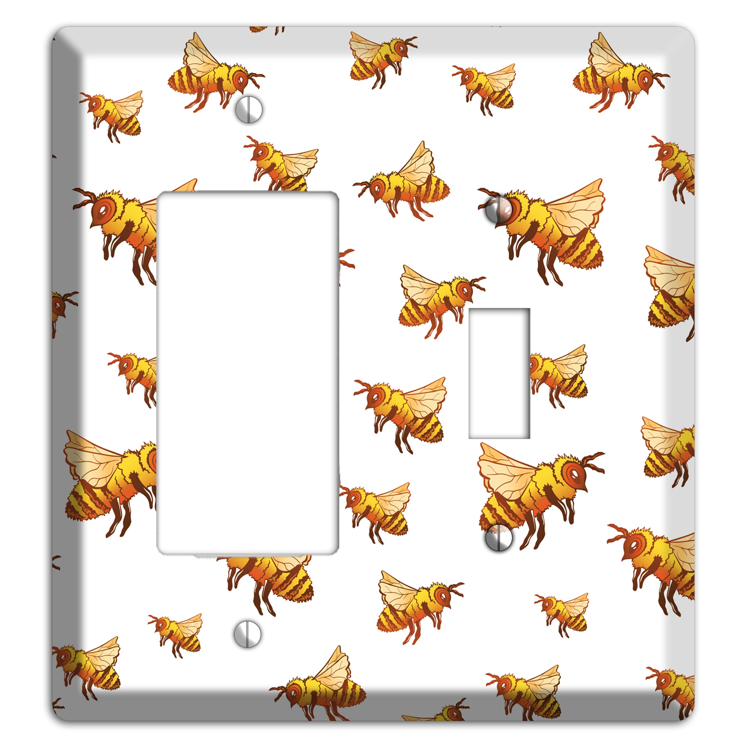 Golden Swarm Dance Rocker / Toggle Wallplate