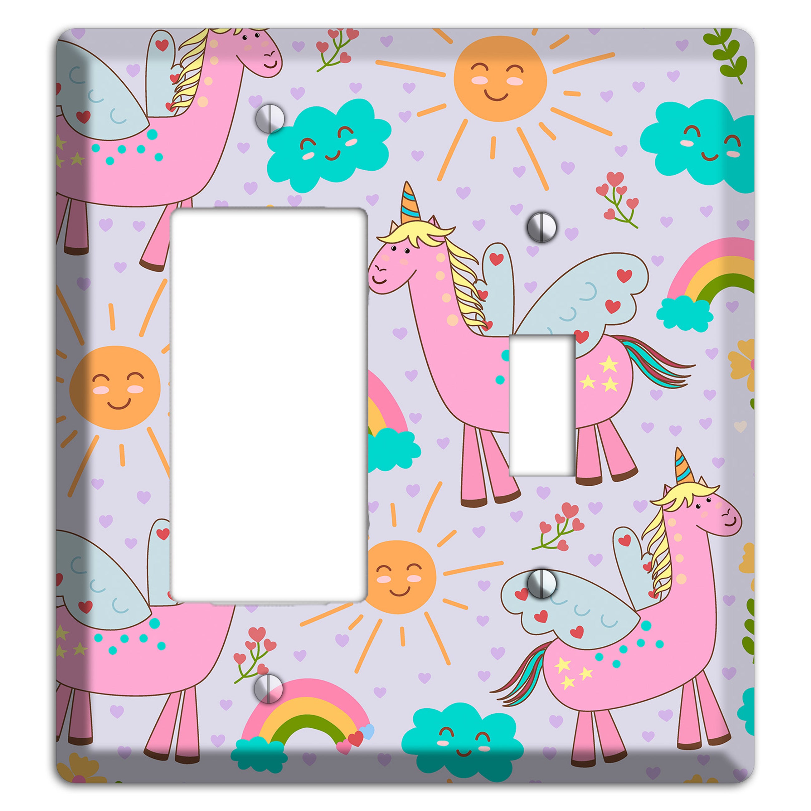 Magic Meadow (Lavender) Rocker / Toggle Wallplate