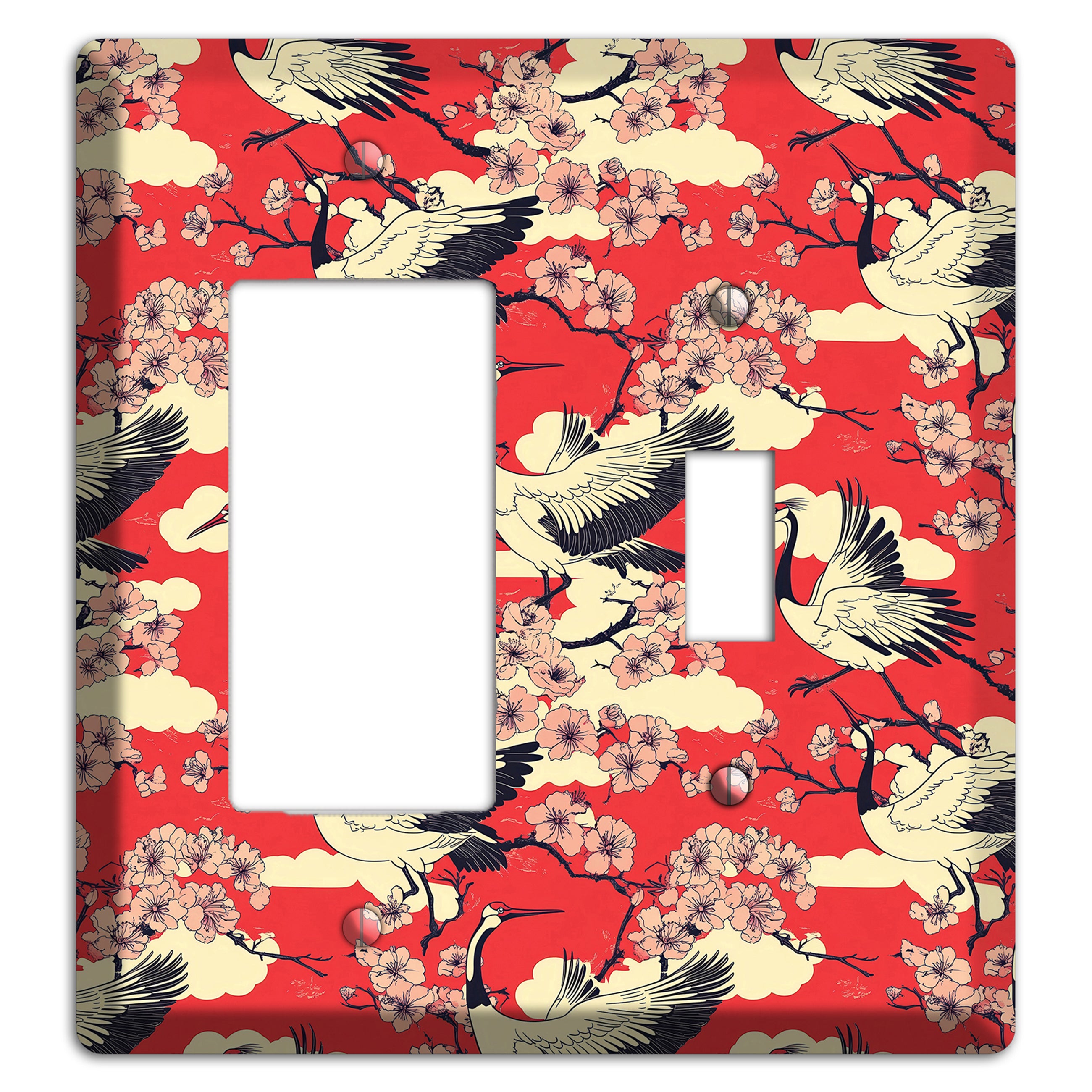 Crimson Blossom Ascent Rocker / Toggle Wallplate