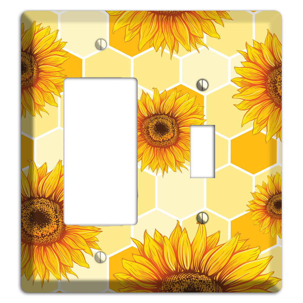 Sunflower & Comb Rocker / Toggle Wallplate