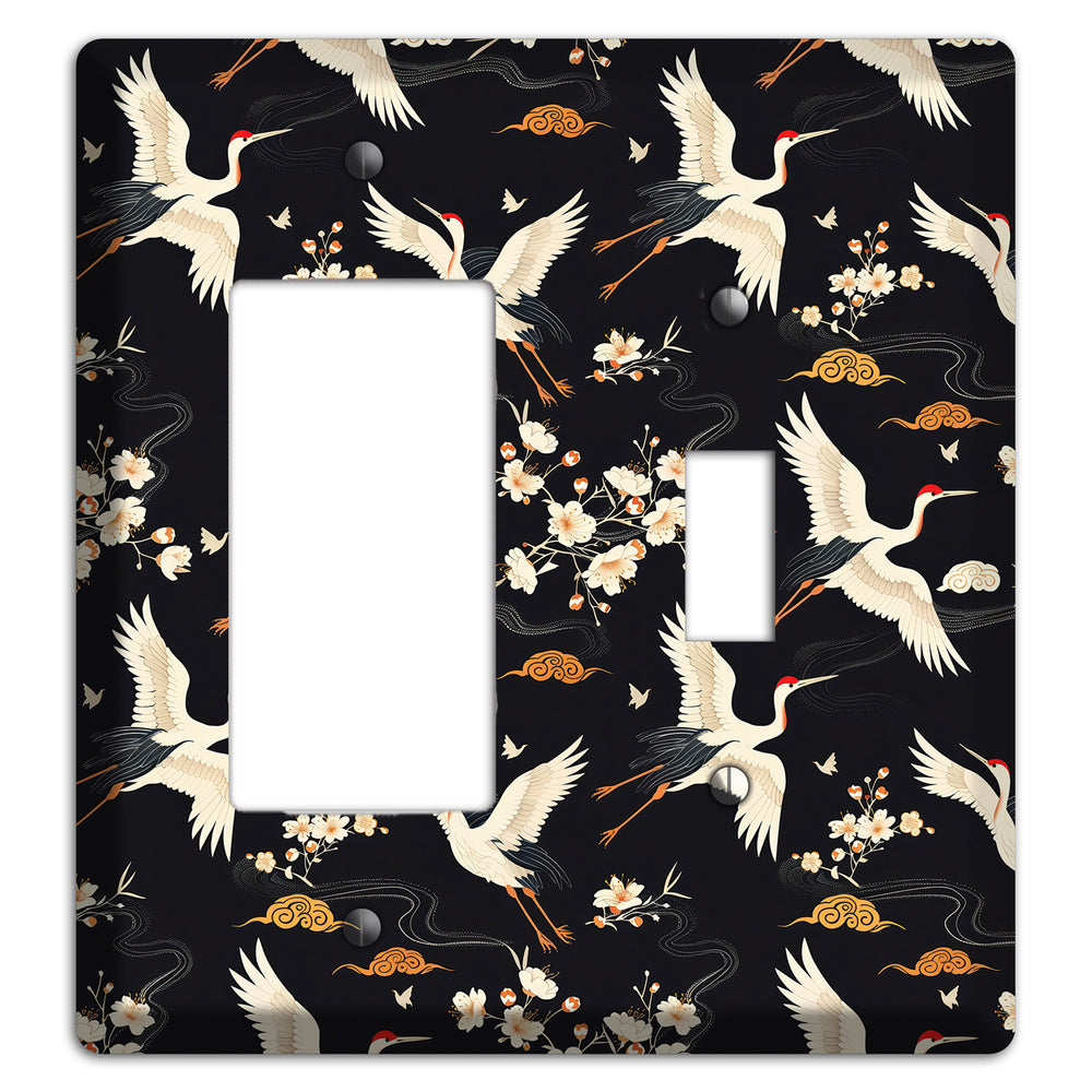 Obsidian Crane Nocturne Rocker / Toggle Wallplate