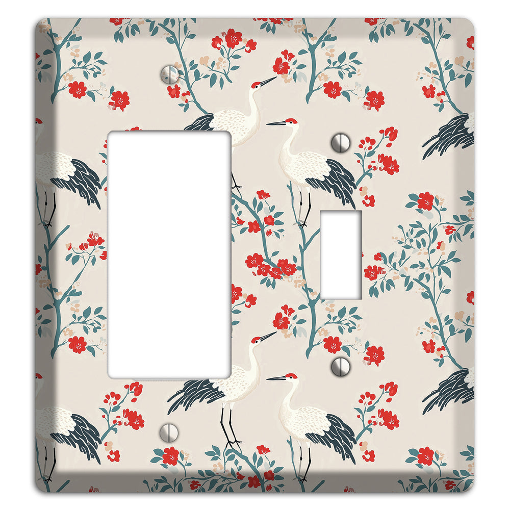 Ivory Blossom Vigil Rocker / Toggle Wallplate