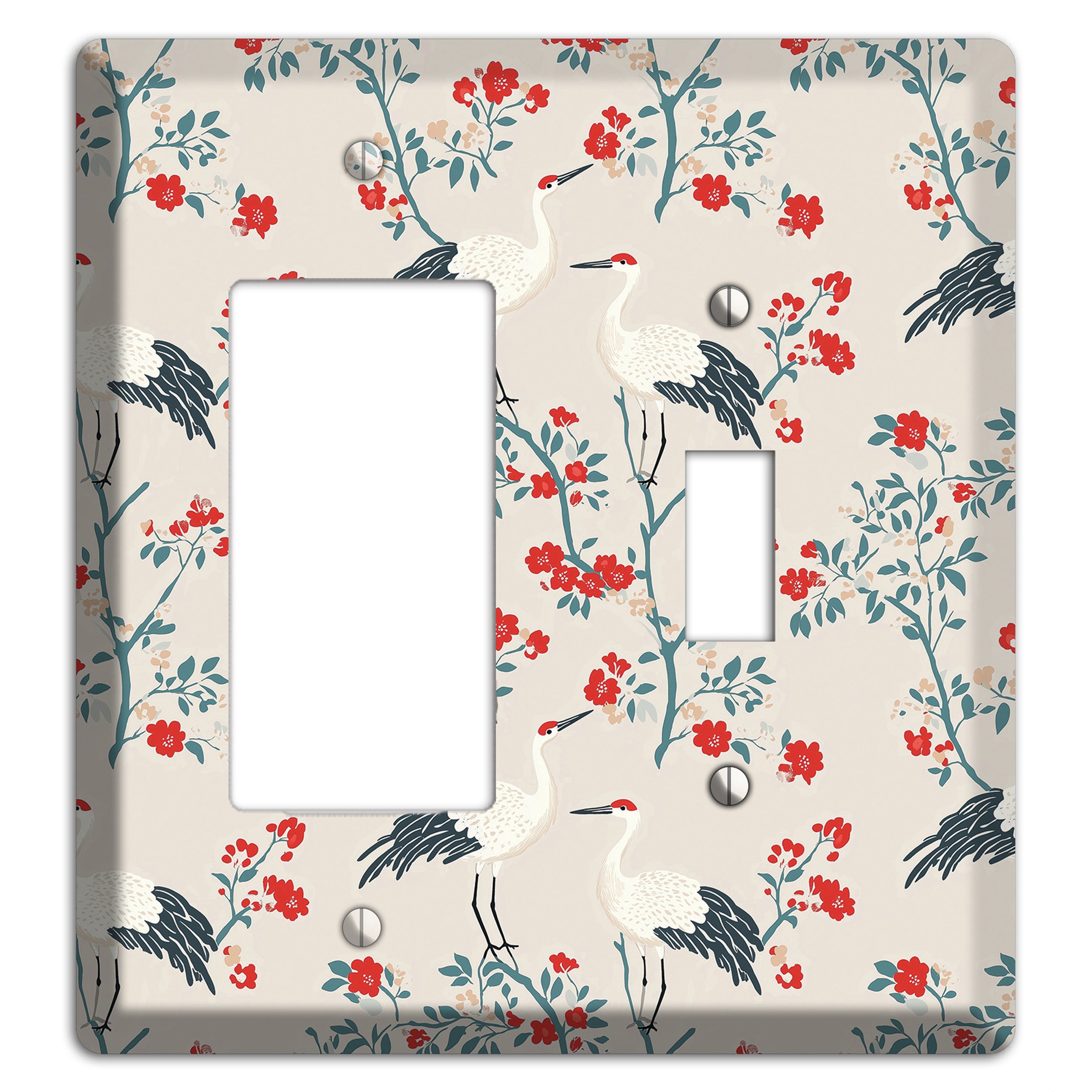 Ivory Blossom Vigil Rocker / Toggle Wallplate