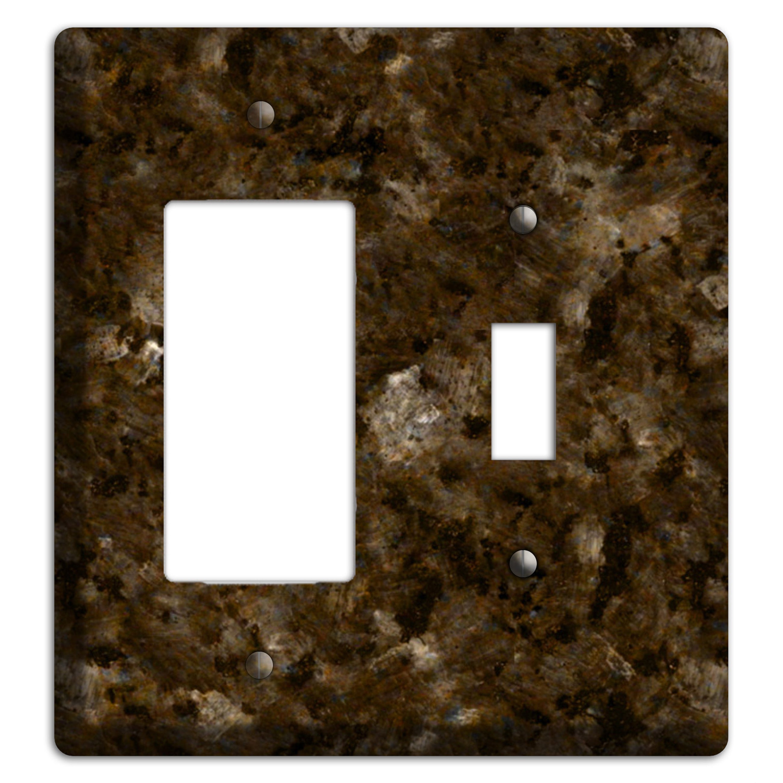 Tropical Brown Granite Rocker / Toggle Wallplate