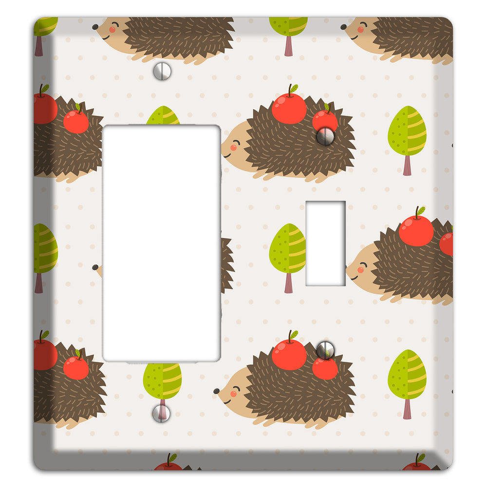 Hedgehog Harvest Rocker / Toggle Wallplate