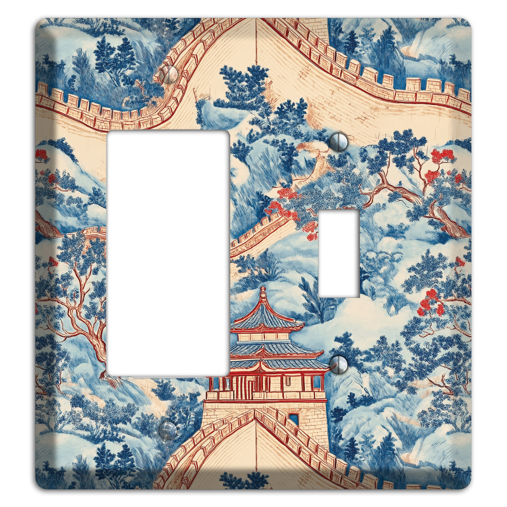 Great Wall Toile Rocker / Toggle Wallplate