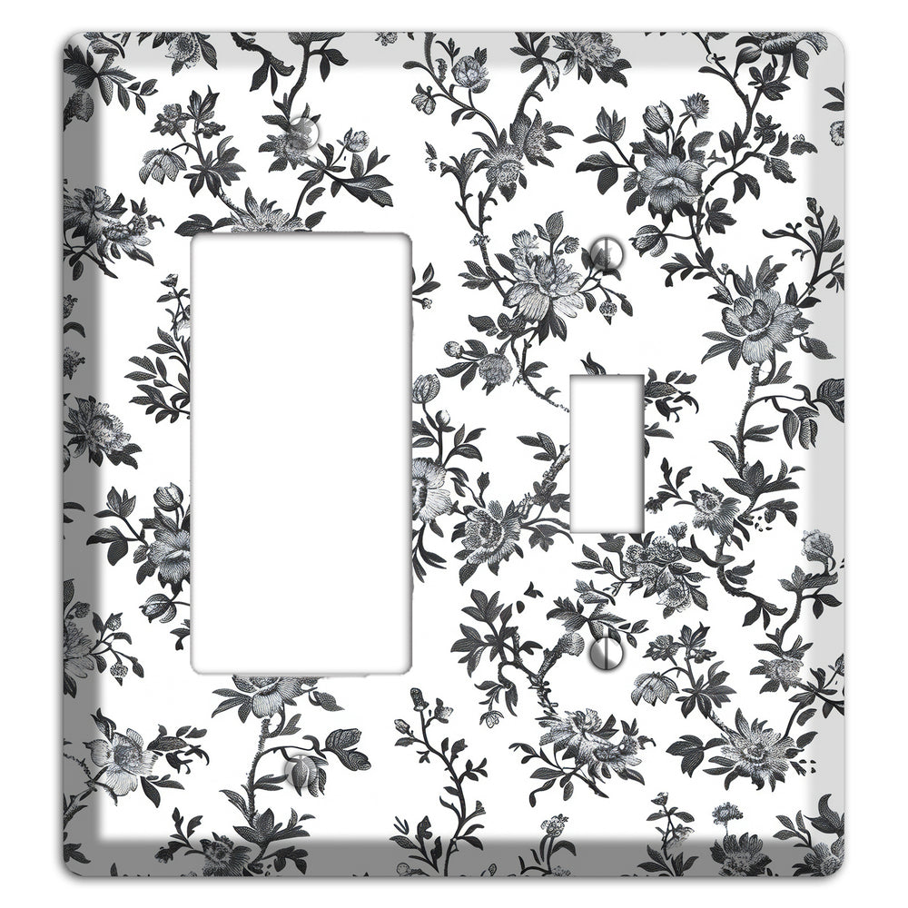 Ink & Ivory Trellis Rocker / Toggle Wallplate