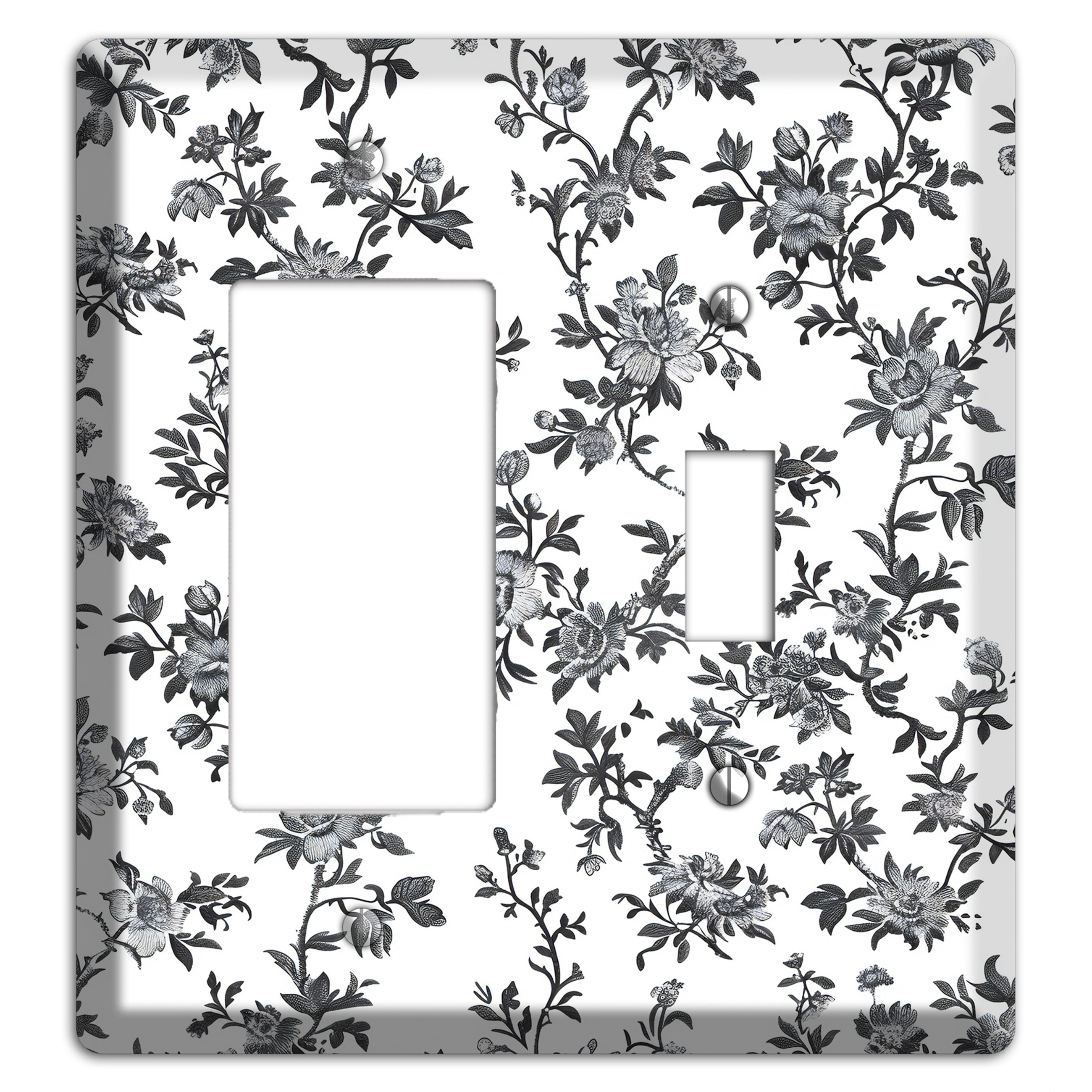 Ink & Ivory Trellis Rocker / Toggle Wallplate