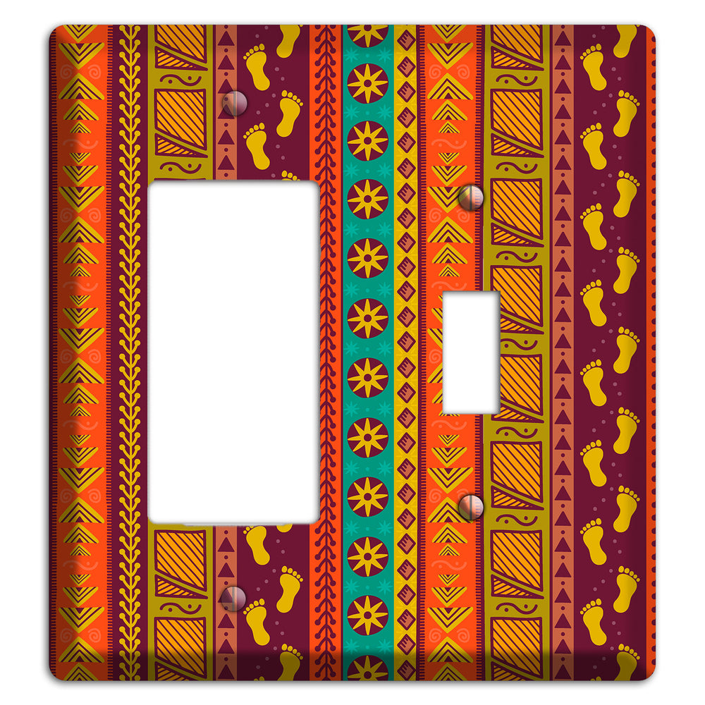 Tribal Footsteps Rocker / Toggle Wallplate