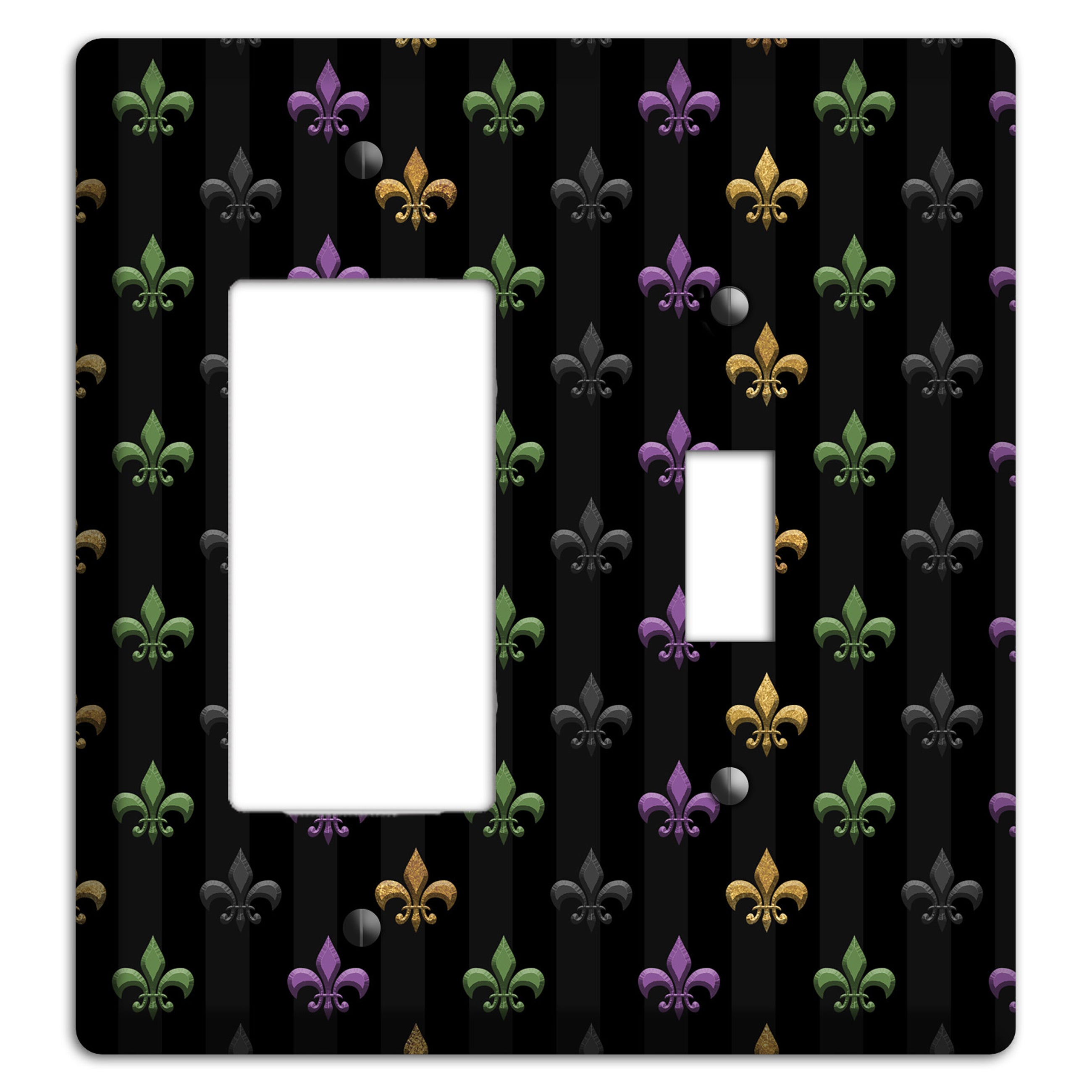 Midnight Fleur Rocker / Toggle Wallplate