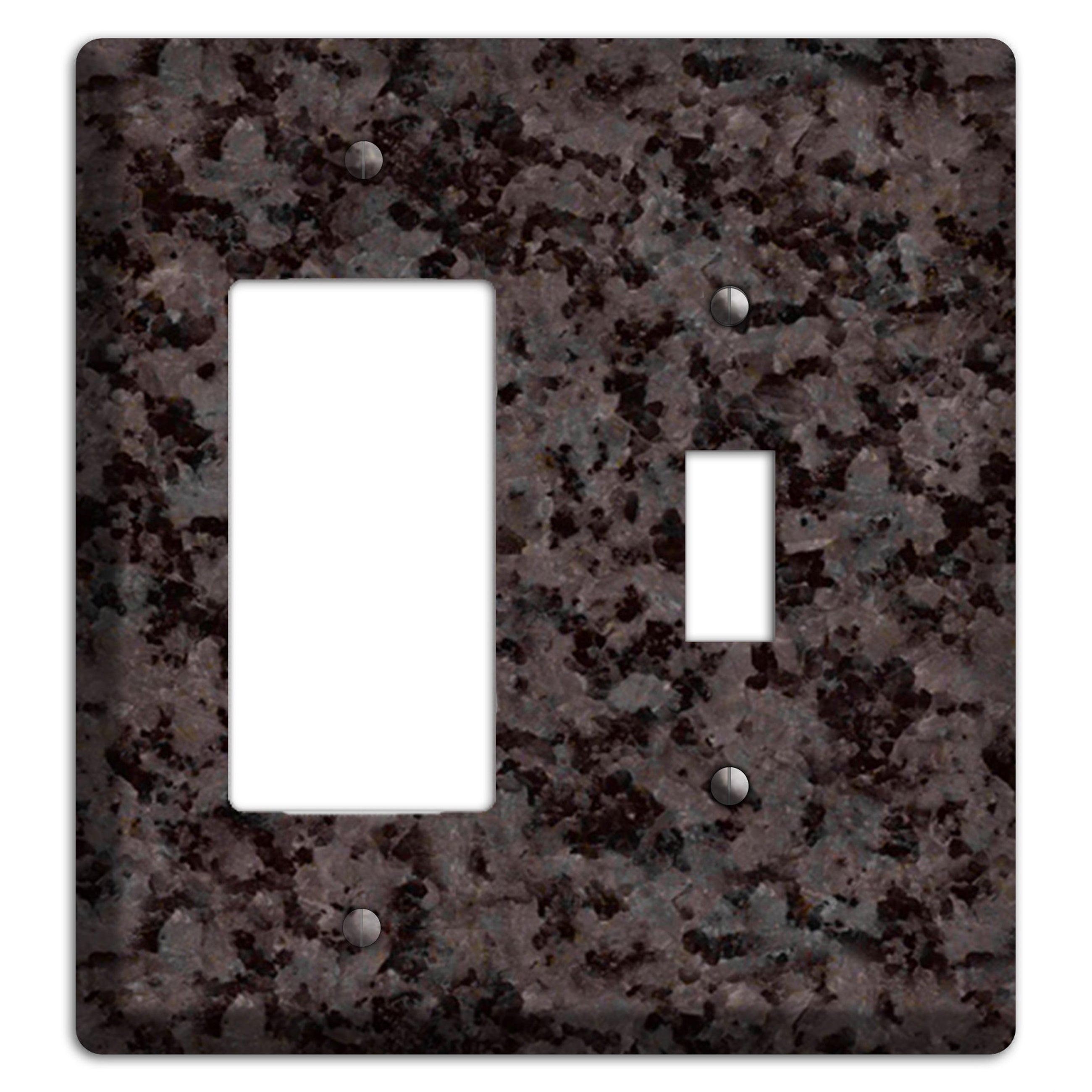 Coffee Brown Granite Rocker / Toggle Wallplate
