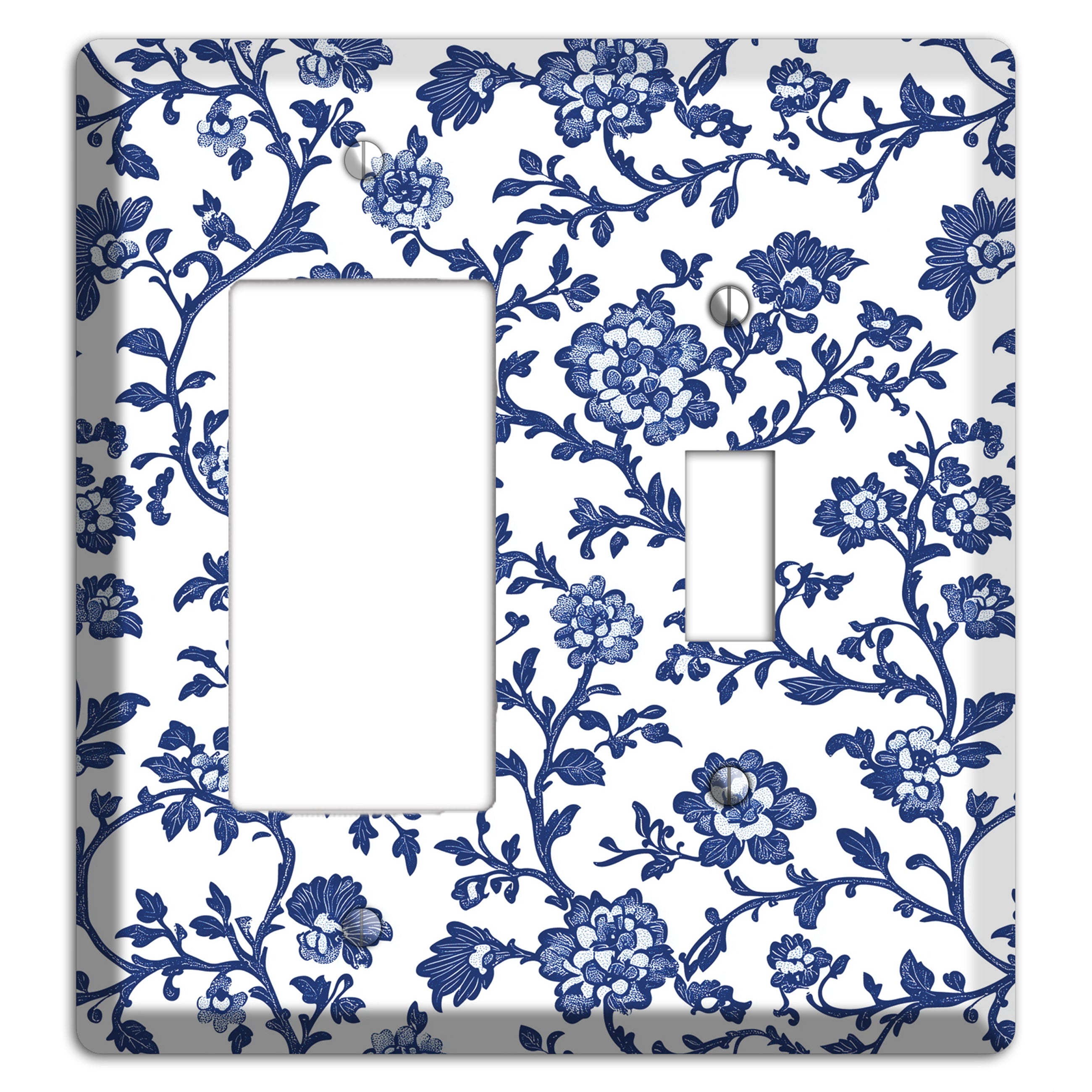 Porcelain Vine Reverie Rocker / Toggle Wallplate