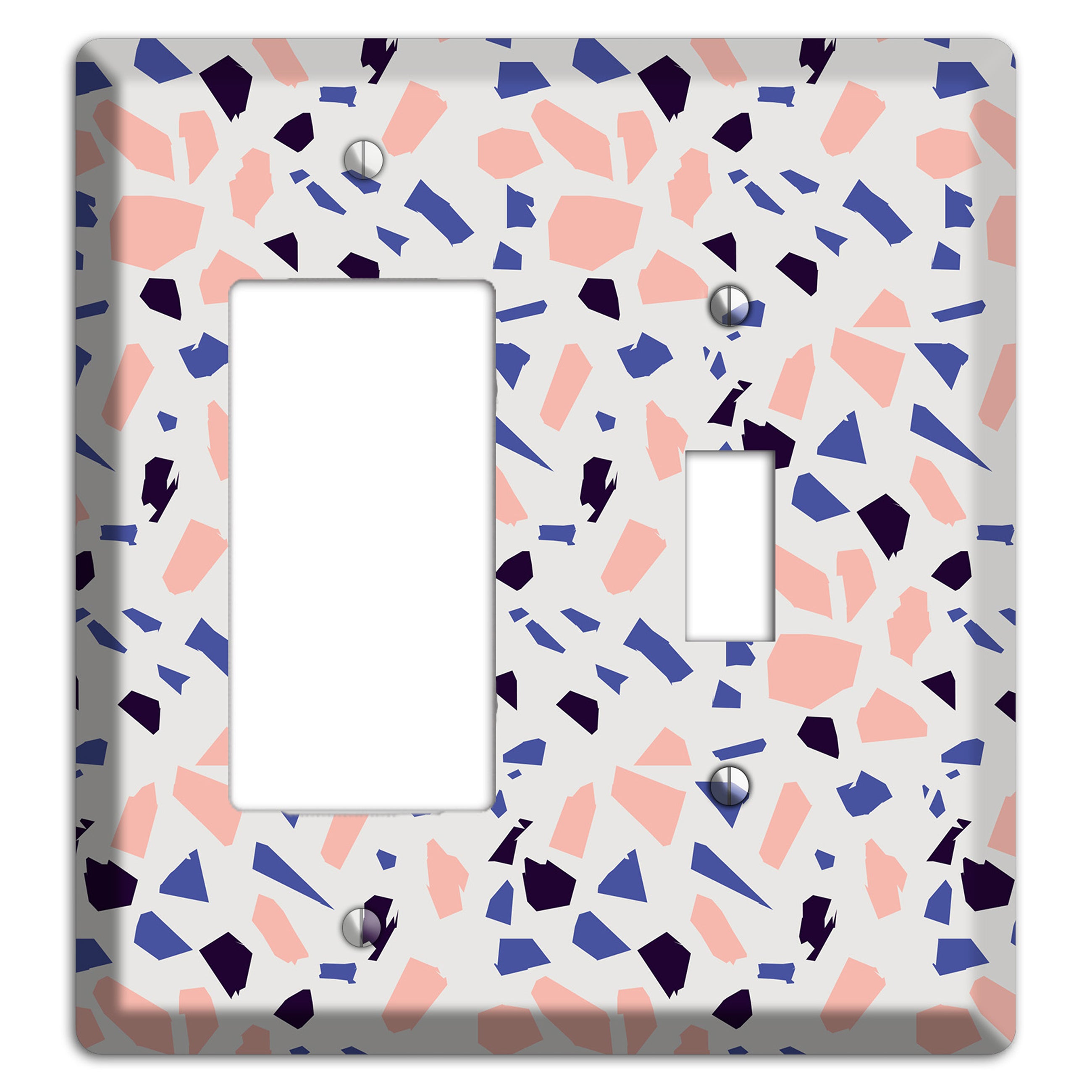 Coral Indigo Burst Rocker / Toggle Wallplate